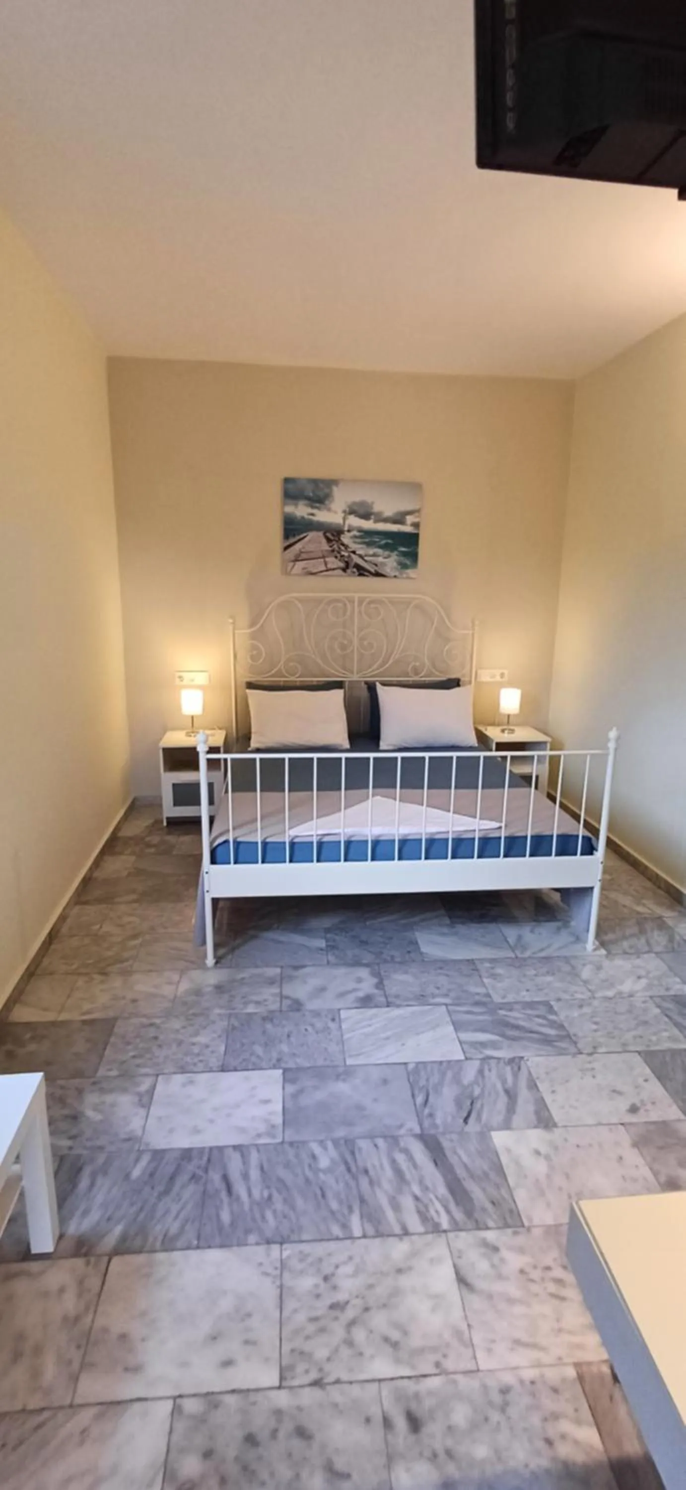 Bed in Villa Kavourakia