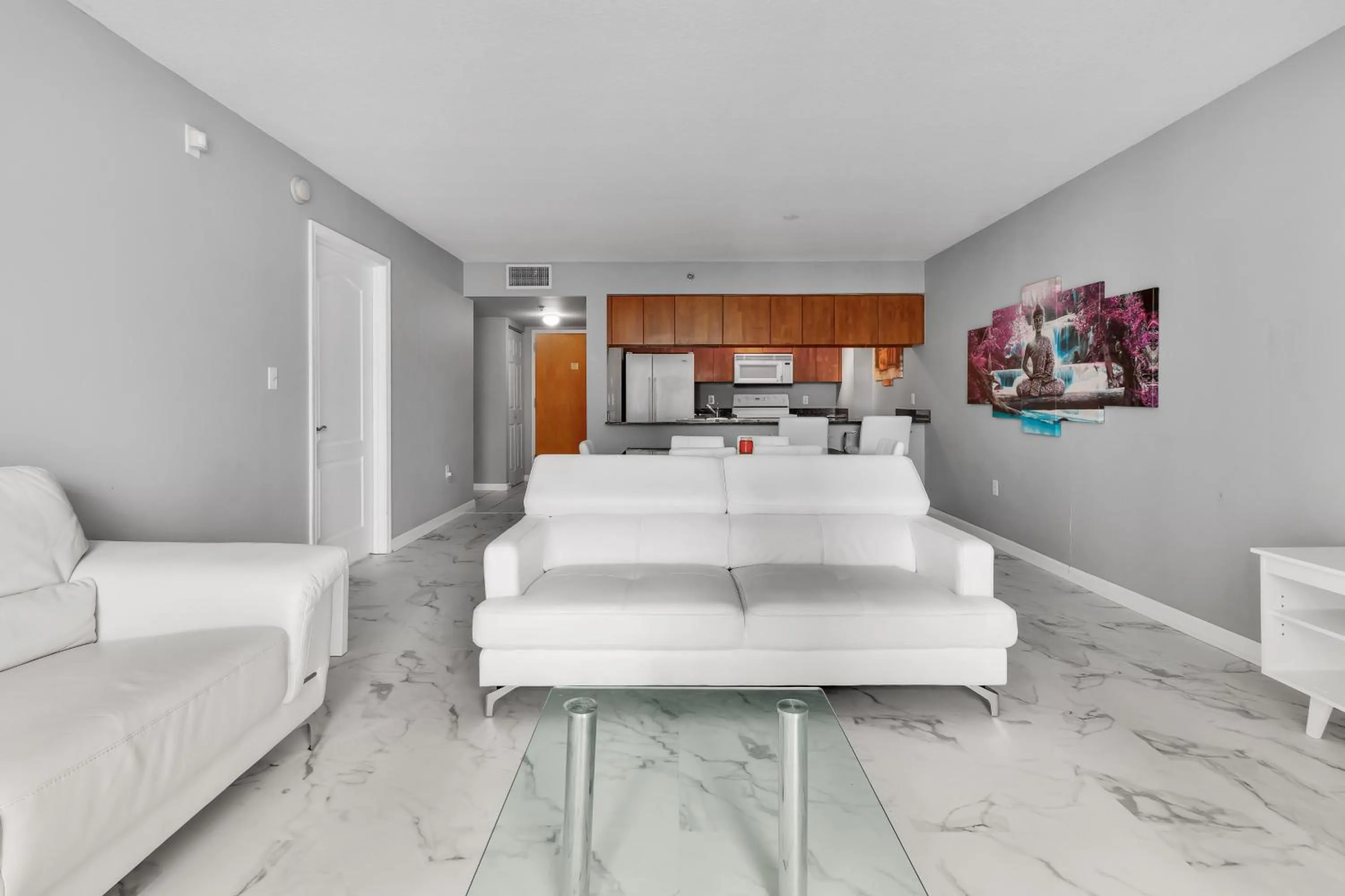 Living room in The Club at Brickell Bay Luxury Suites