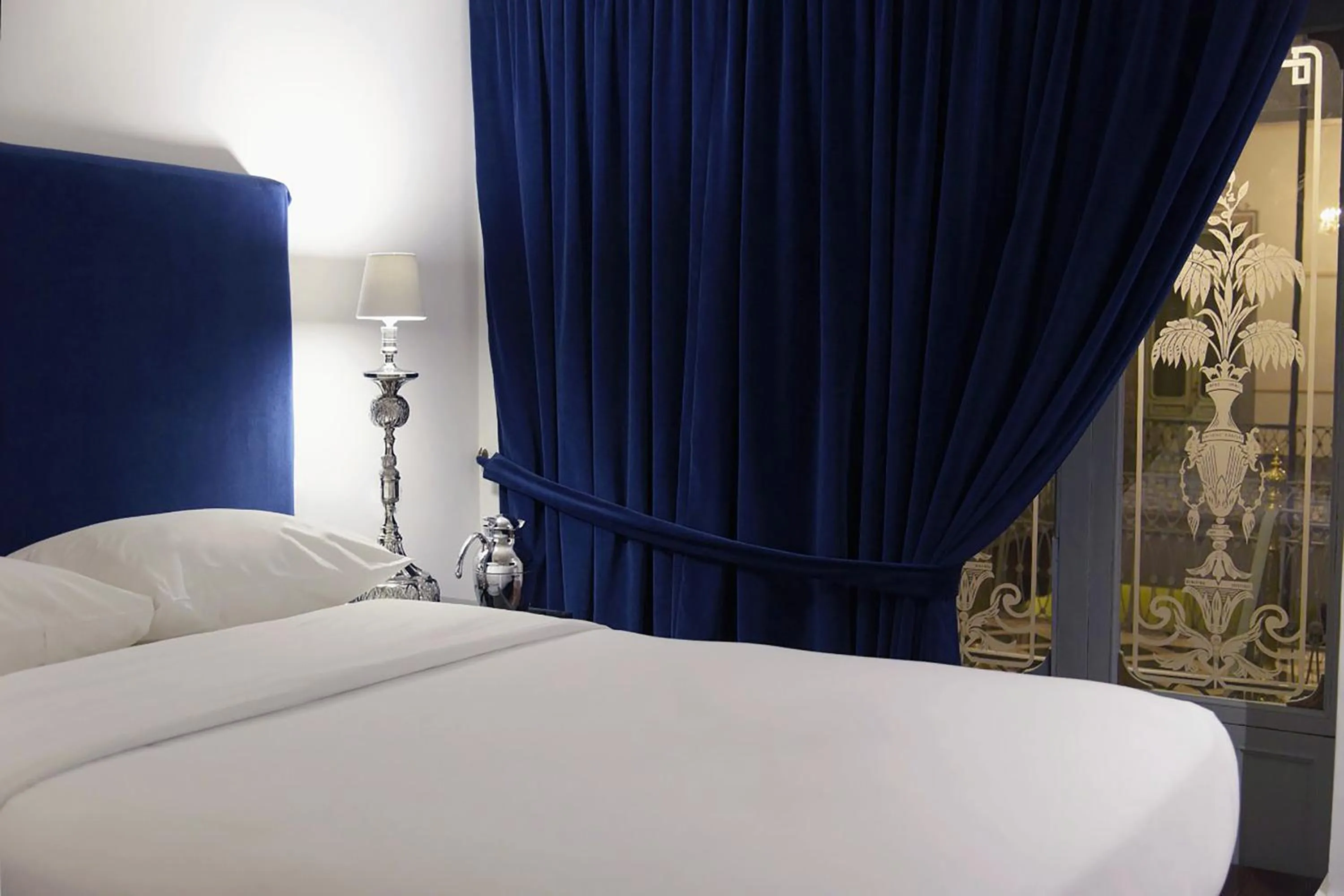 Decorative detail, Bed in Palacio Julio Hotel