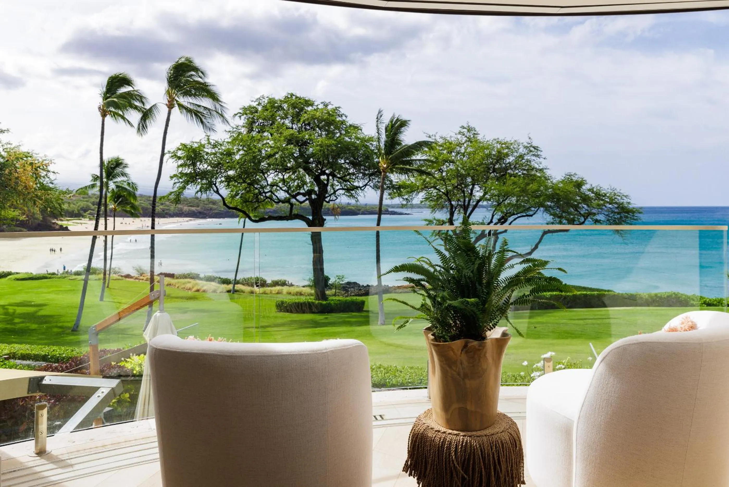 Patio in Hapuna Beach Residences Condo - Luxury Redefined - Oceanfront