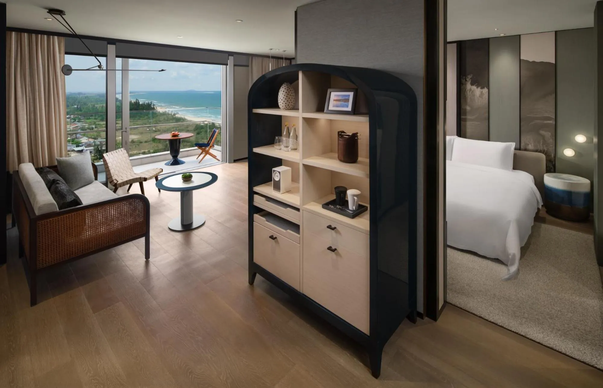 Bed in New World Hoiana Beach Resort