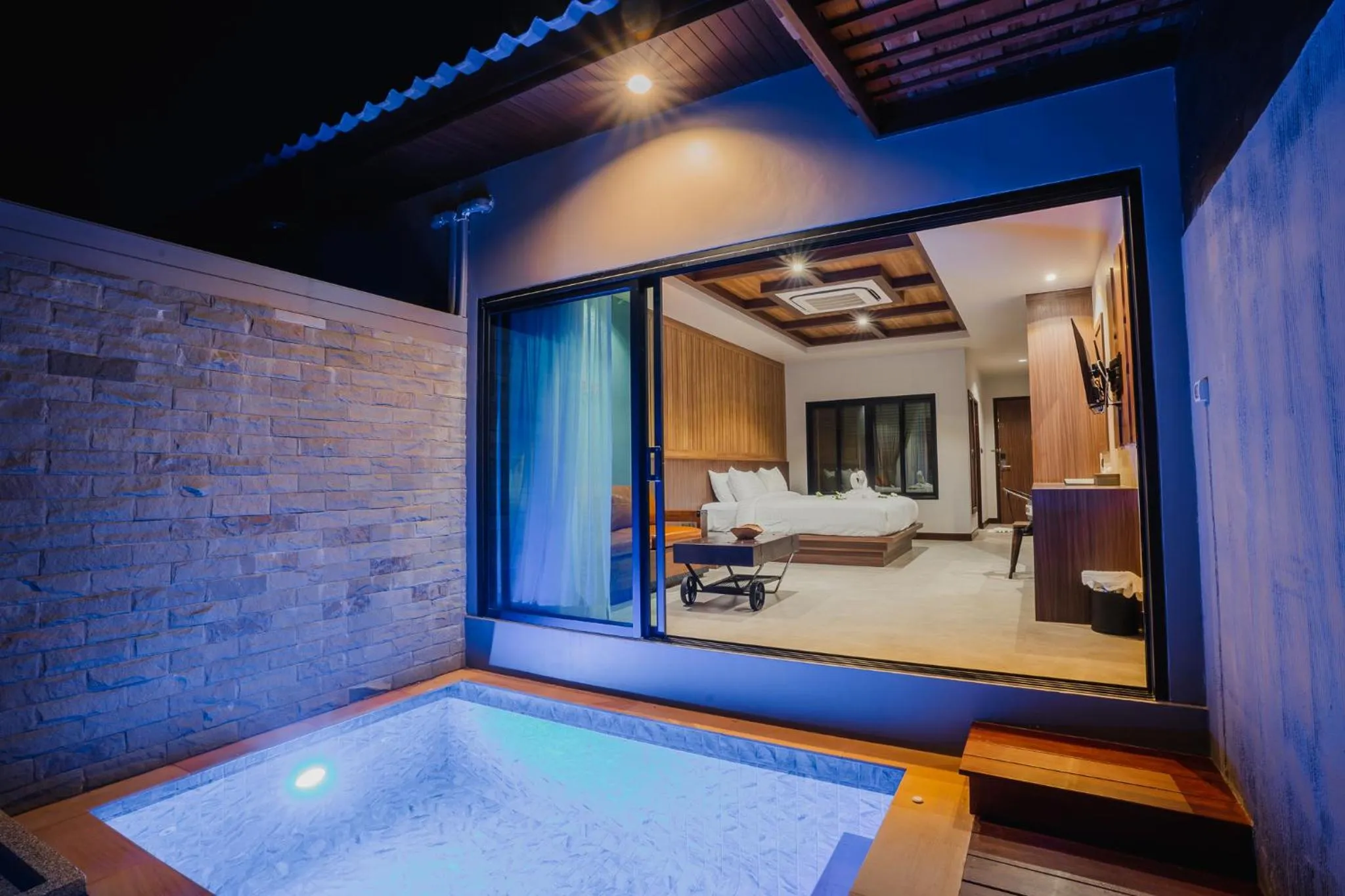 Bed in Malabar Pool Villa Phuket