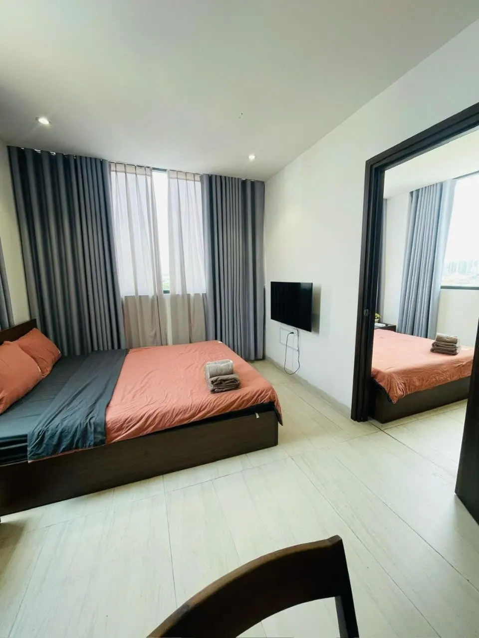 Bed in Stockholm Apartment