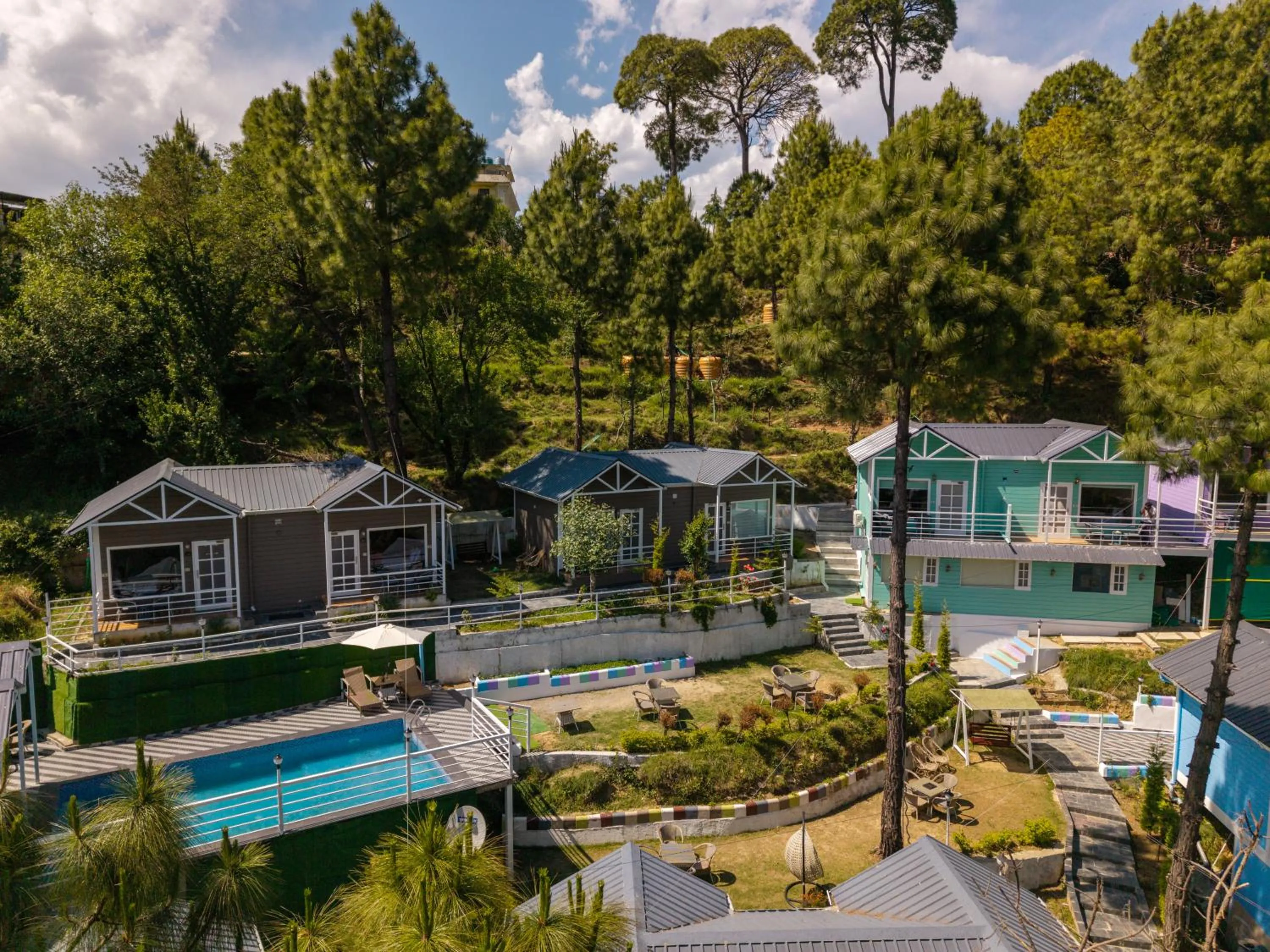 Property building in DLS Nature Trinket Resort - Dalhousie with Swimming Pool