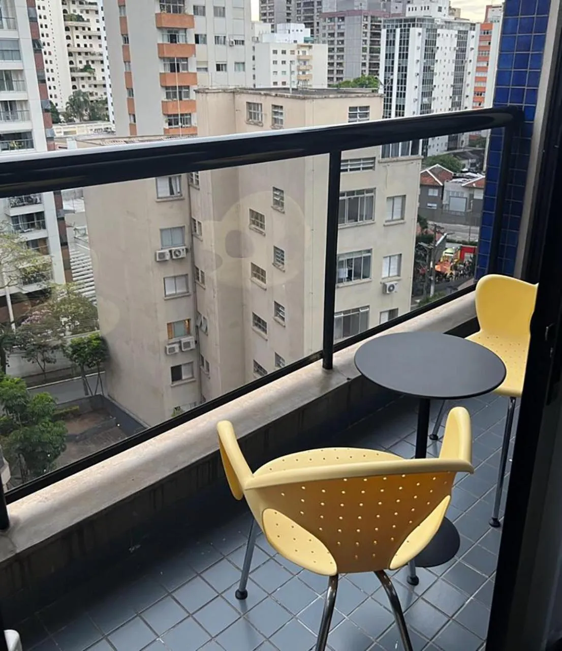 Balcony/Terrace in Studios Hotel Address à passos da Av Faria Lima