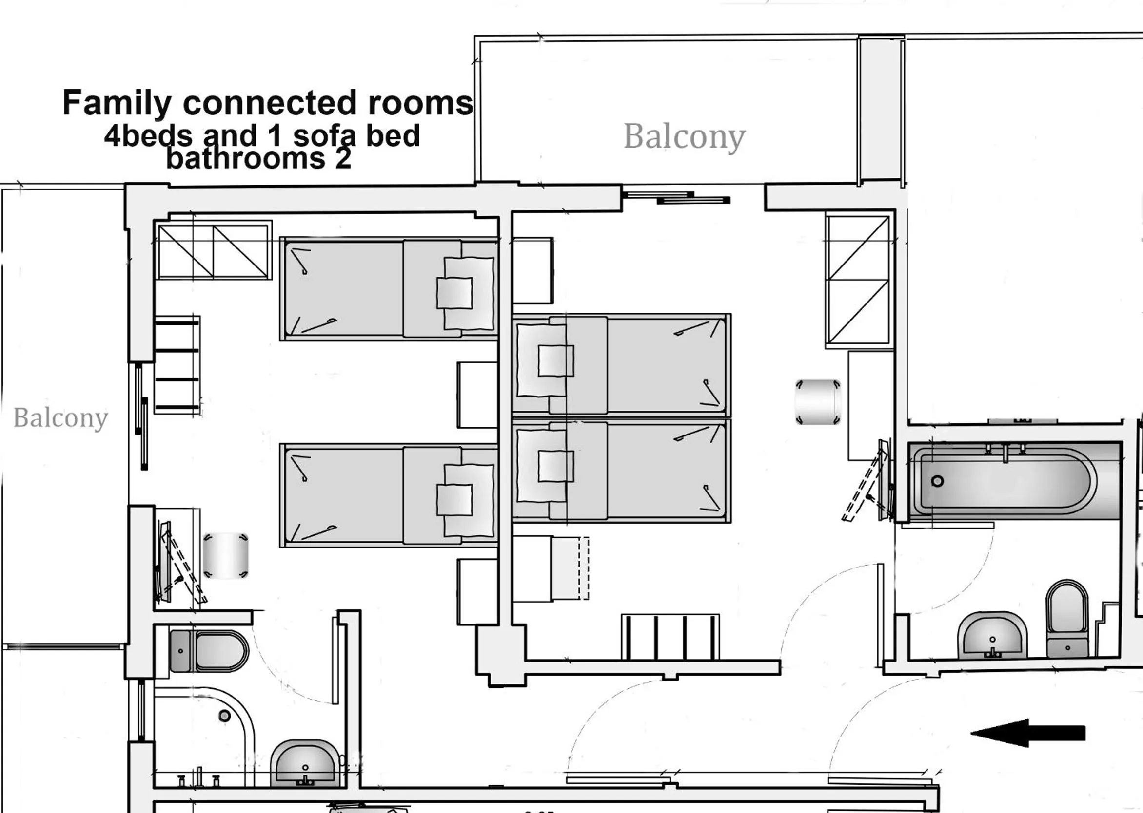 Bedroom in Hotel Kronio