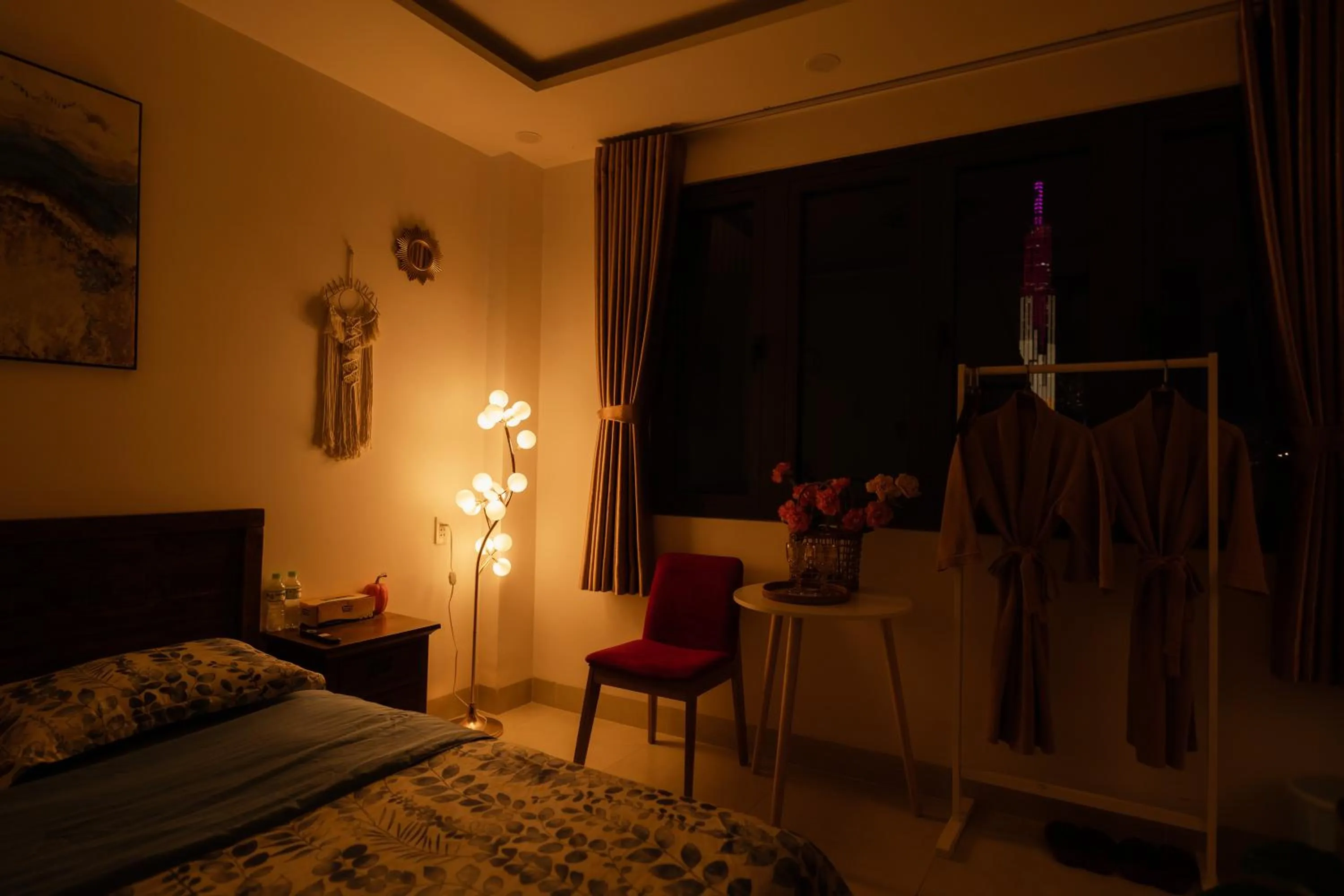 Balcony/Terrace, Bed in The Sophia Apartment - Thao Dien Central