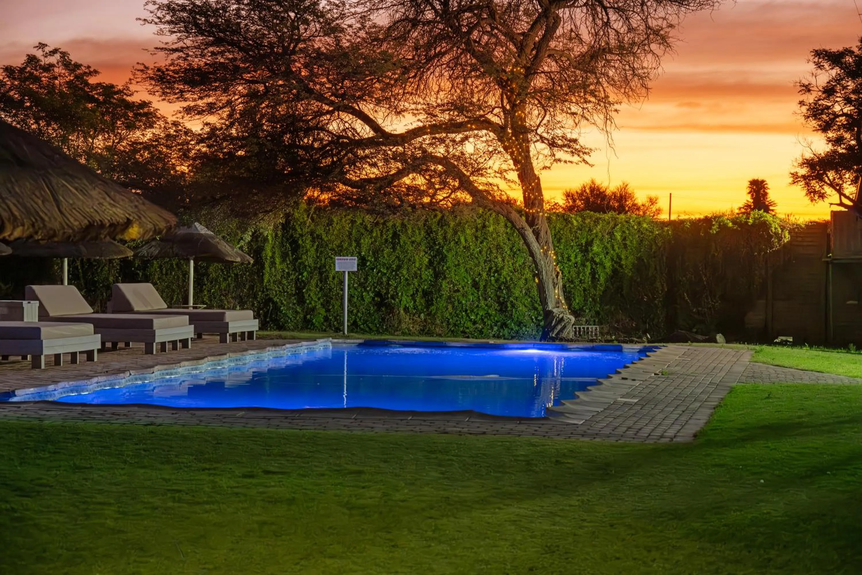 Pool view in Kuruman Lodge