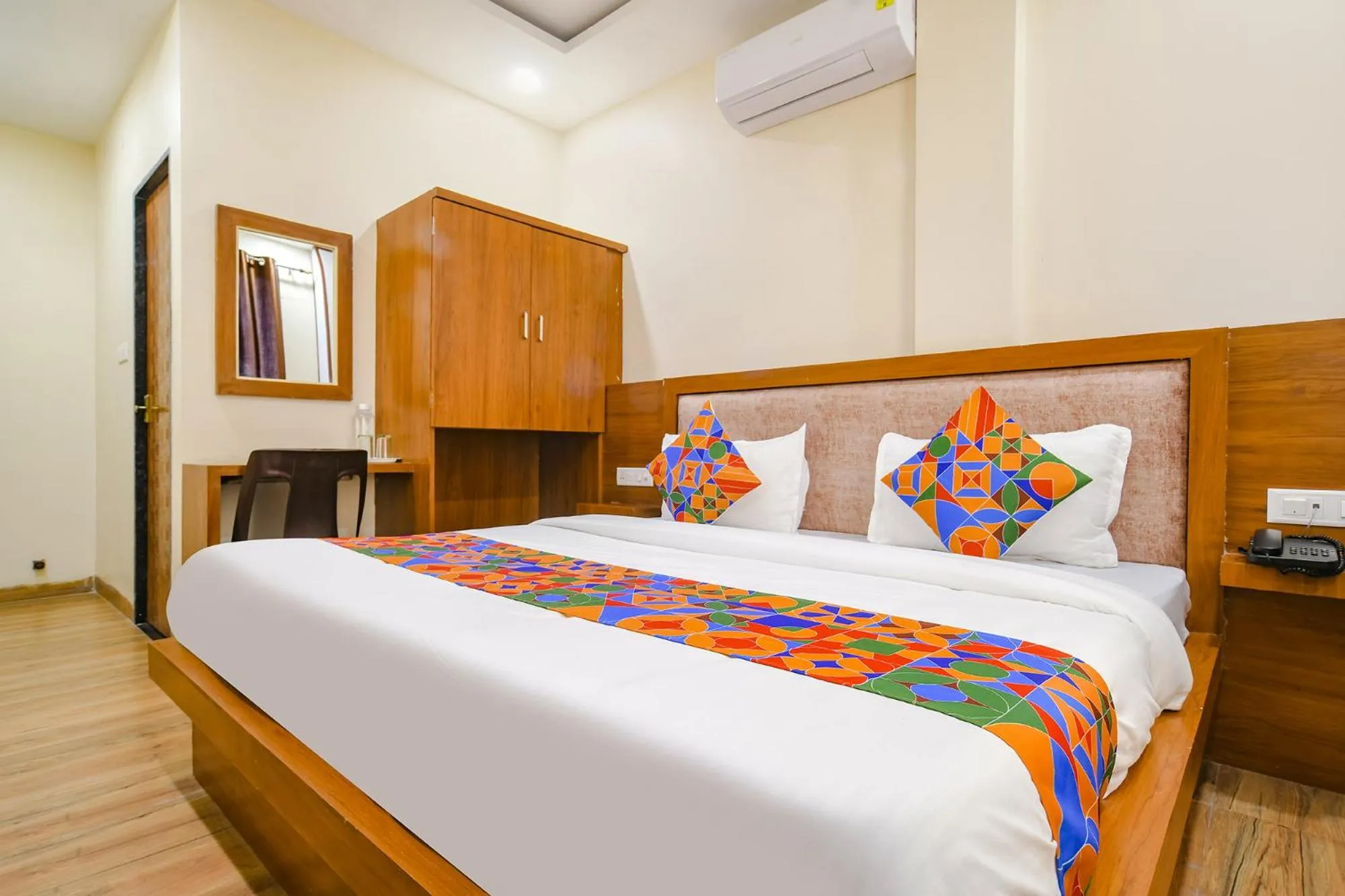 Bed in FabHotel Atharv