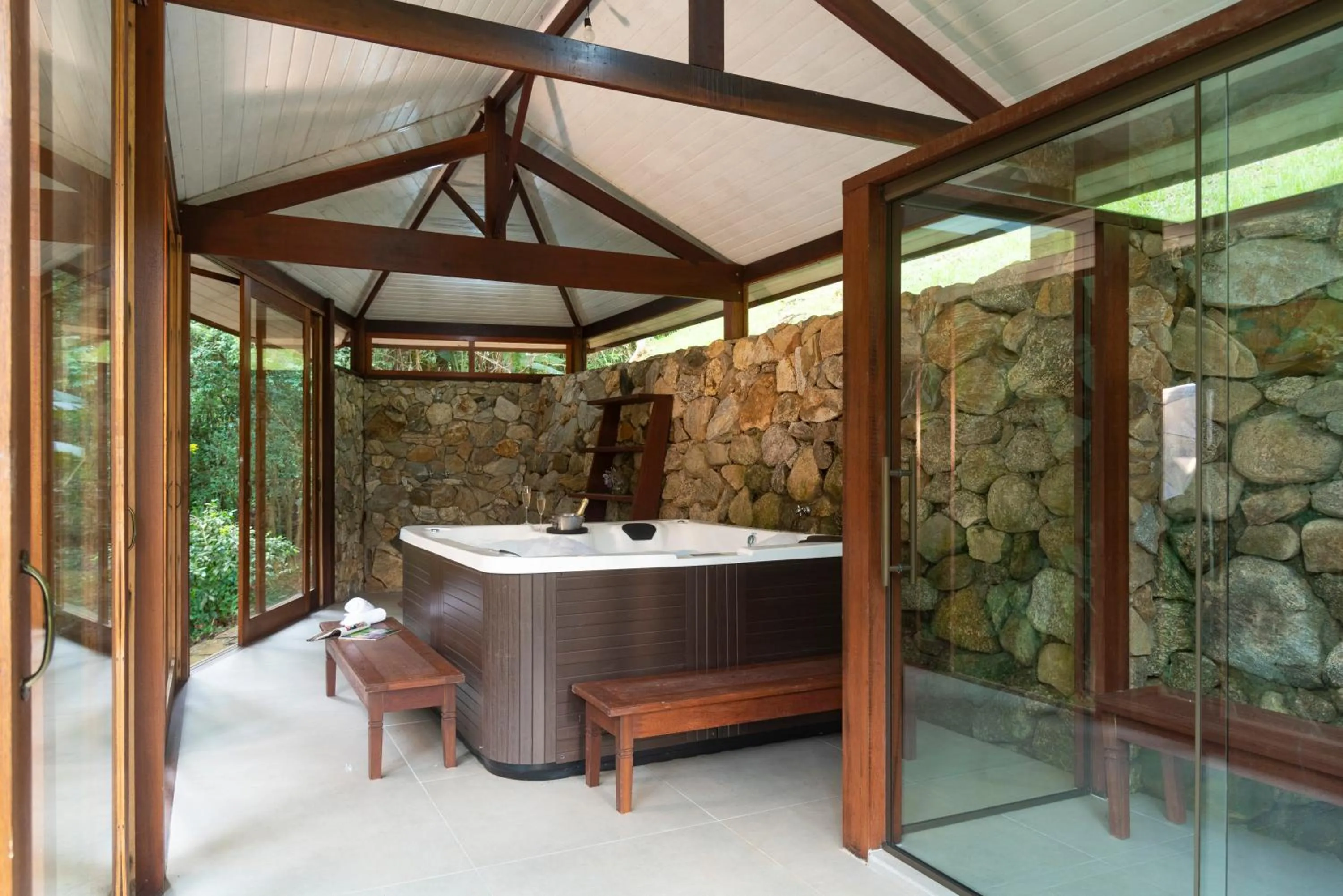 Steam room in Pousada Terra Crua