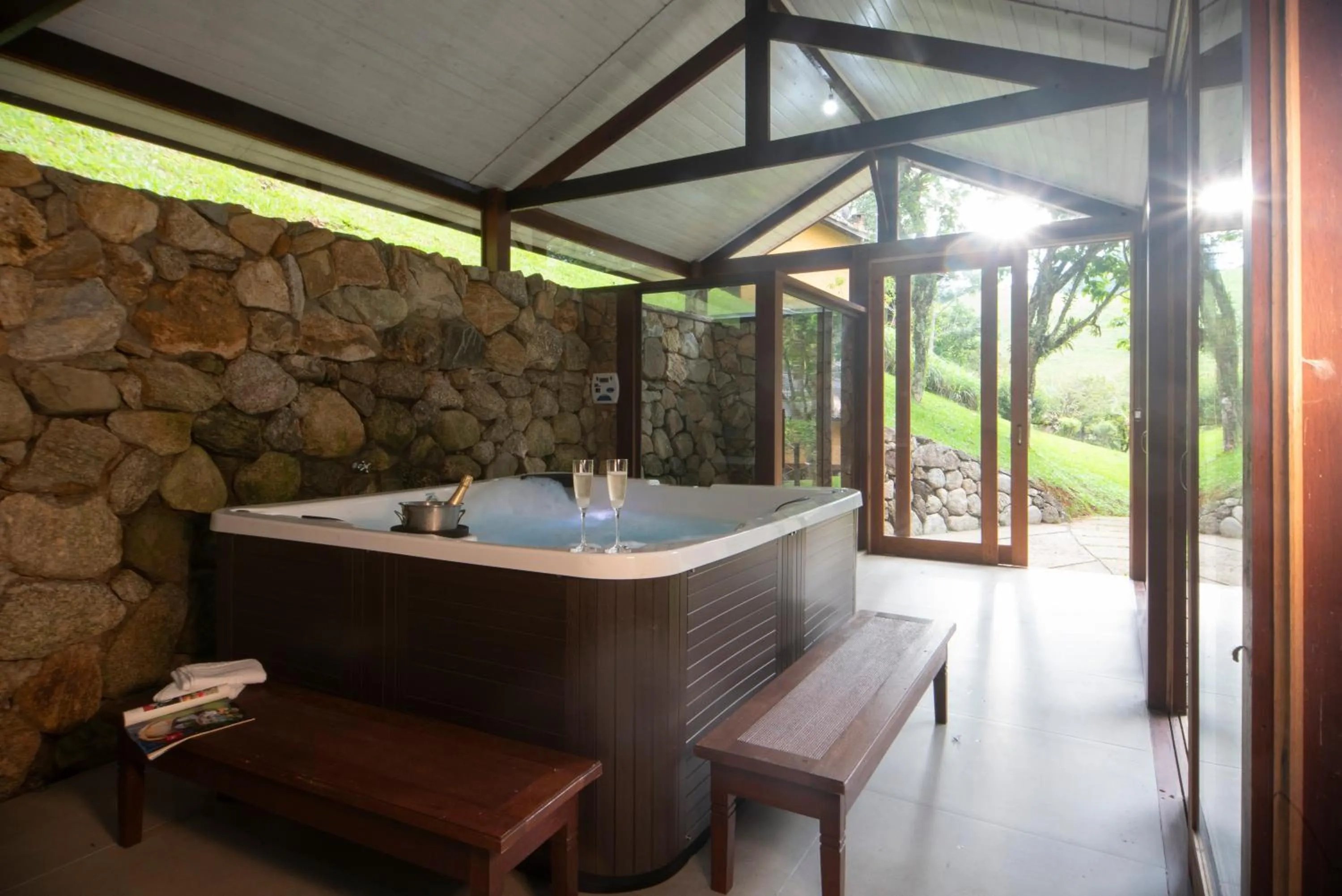 Steam room in Pousada Terra Crua