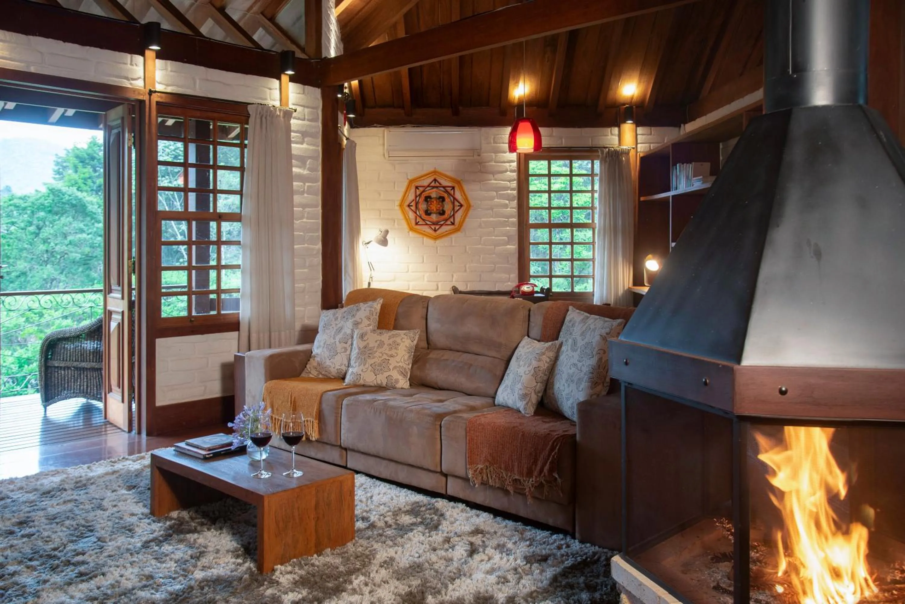 Living room in Pousada Terra Crua