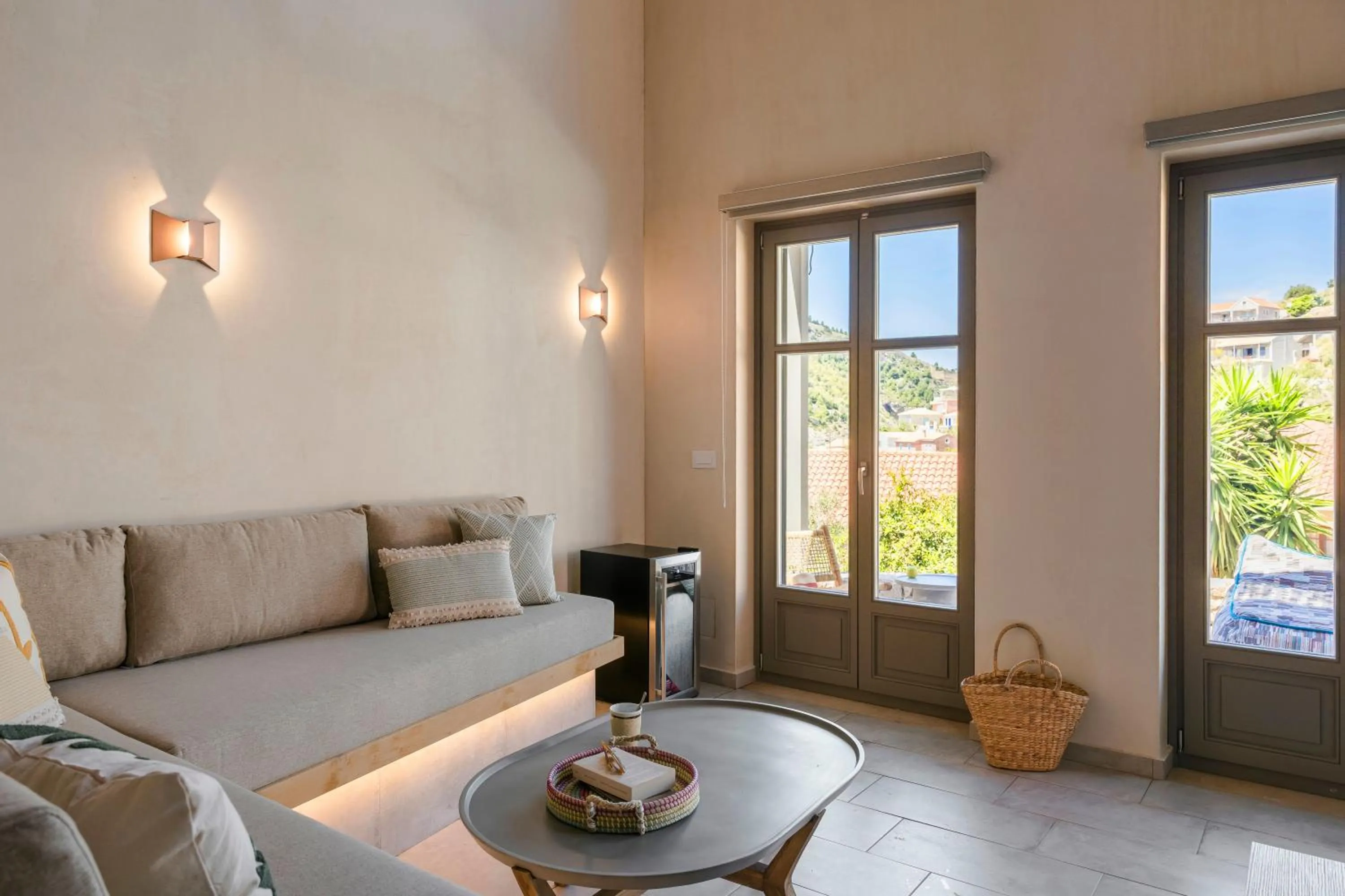 Seating area in Chromata Assos Villas Kefalonia