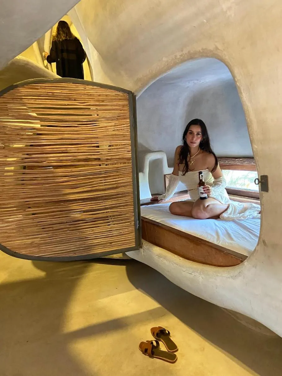 Bed in CervecerIa Tulum Boutique Hotel & Beer Spa