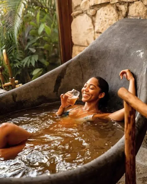 Hot Tub in CervecerIa Tulum Boutique Hotel & Beer Spa