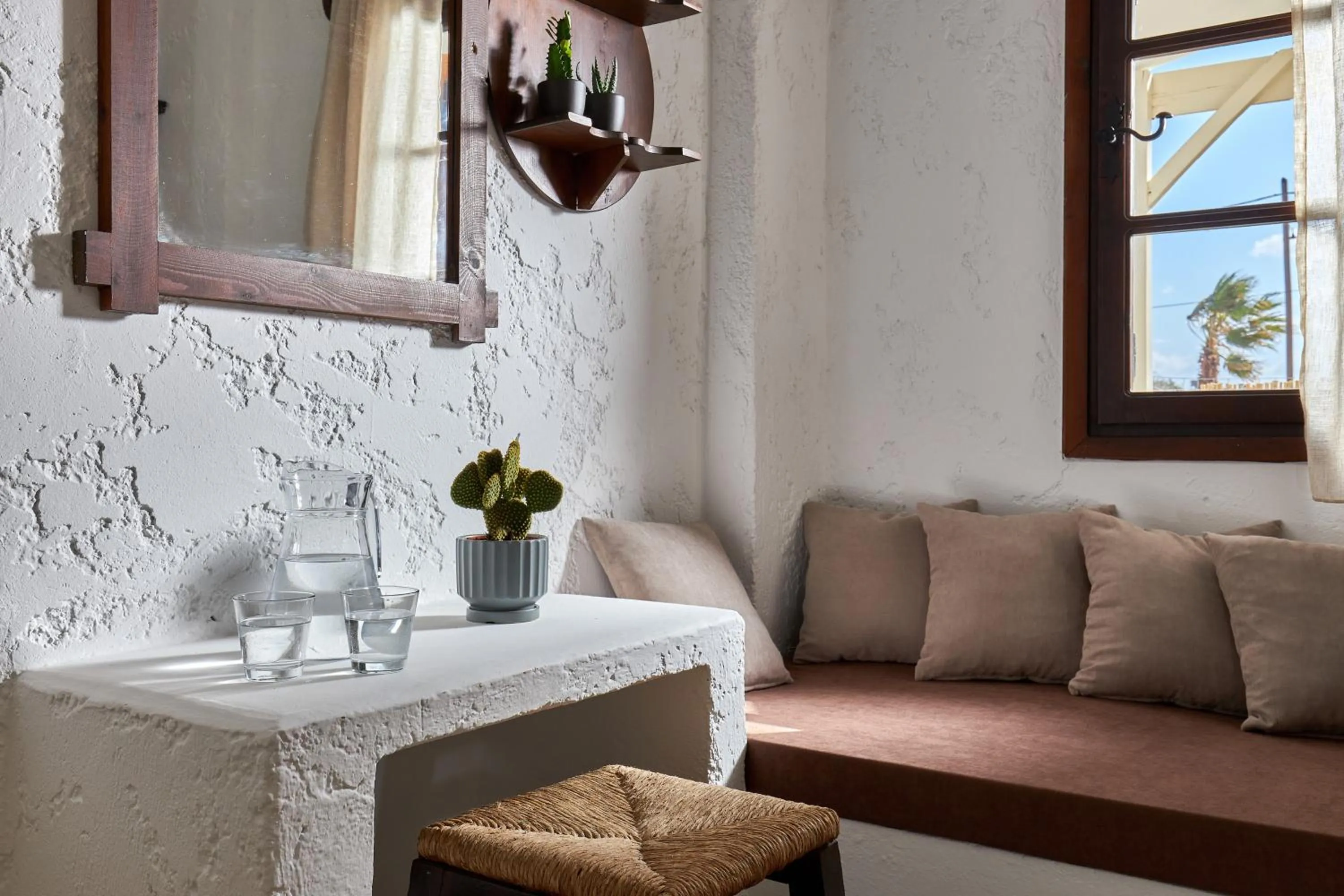 Seating area in Mila Malia Studios Hotel