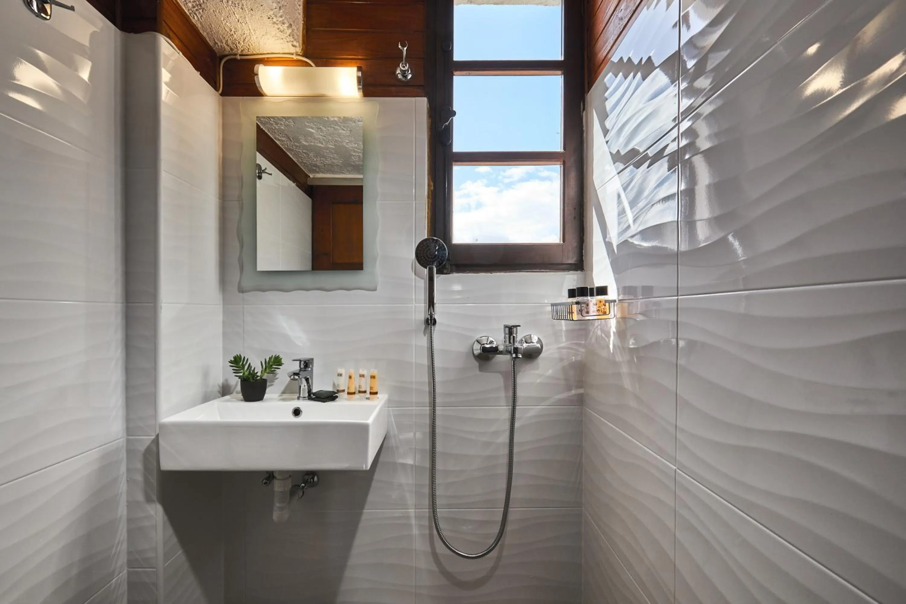 Shower in Mila Malia Studios Hotel