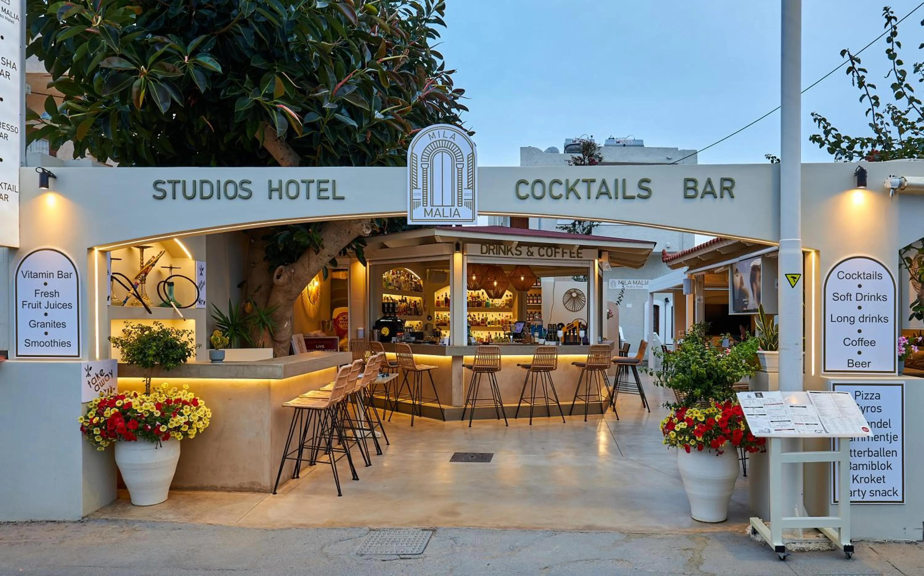 Lounge or bar in Mila Malia Studios Hotel