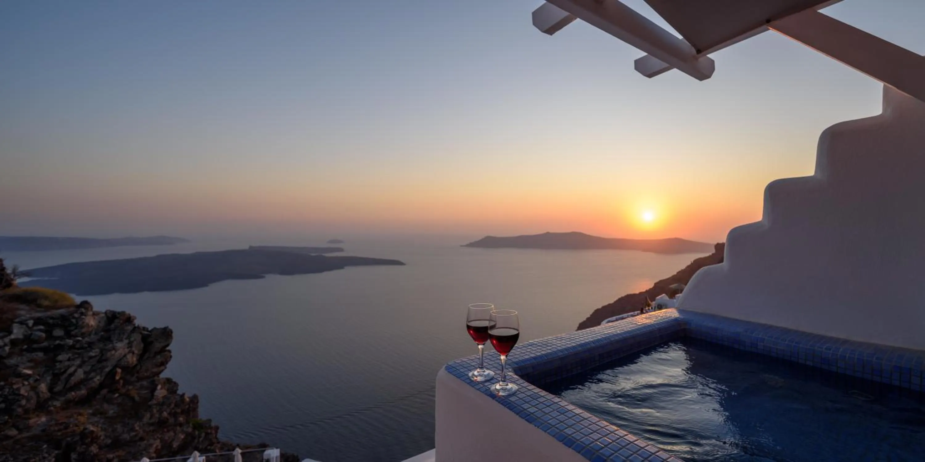 Sunset in Pegasus Suites & Spa