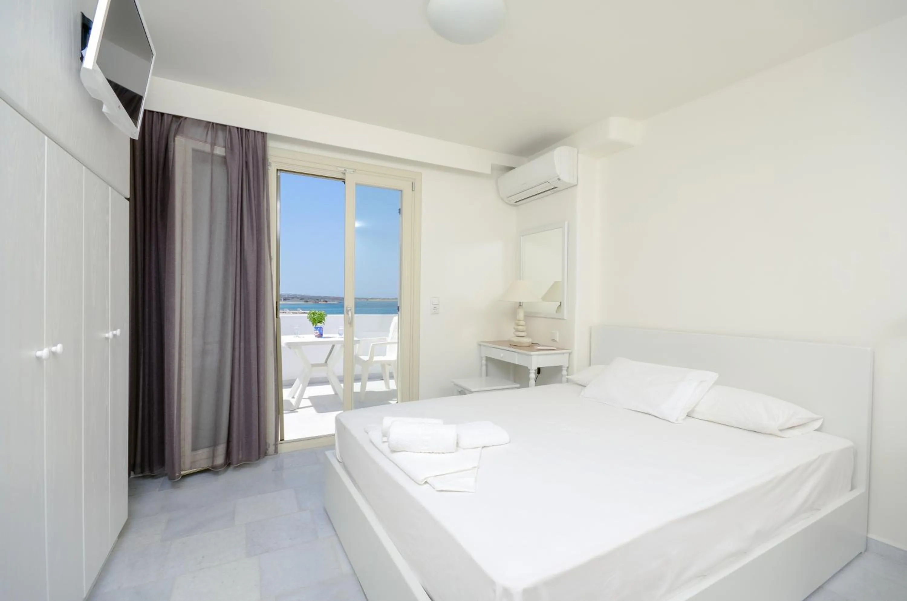 Balcony/Terrace, Bed in Soula Naxos