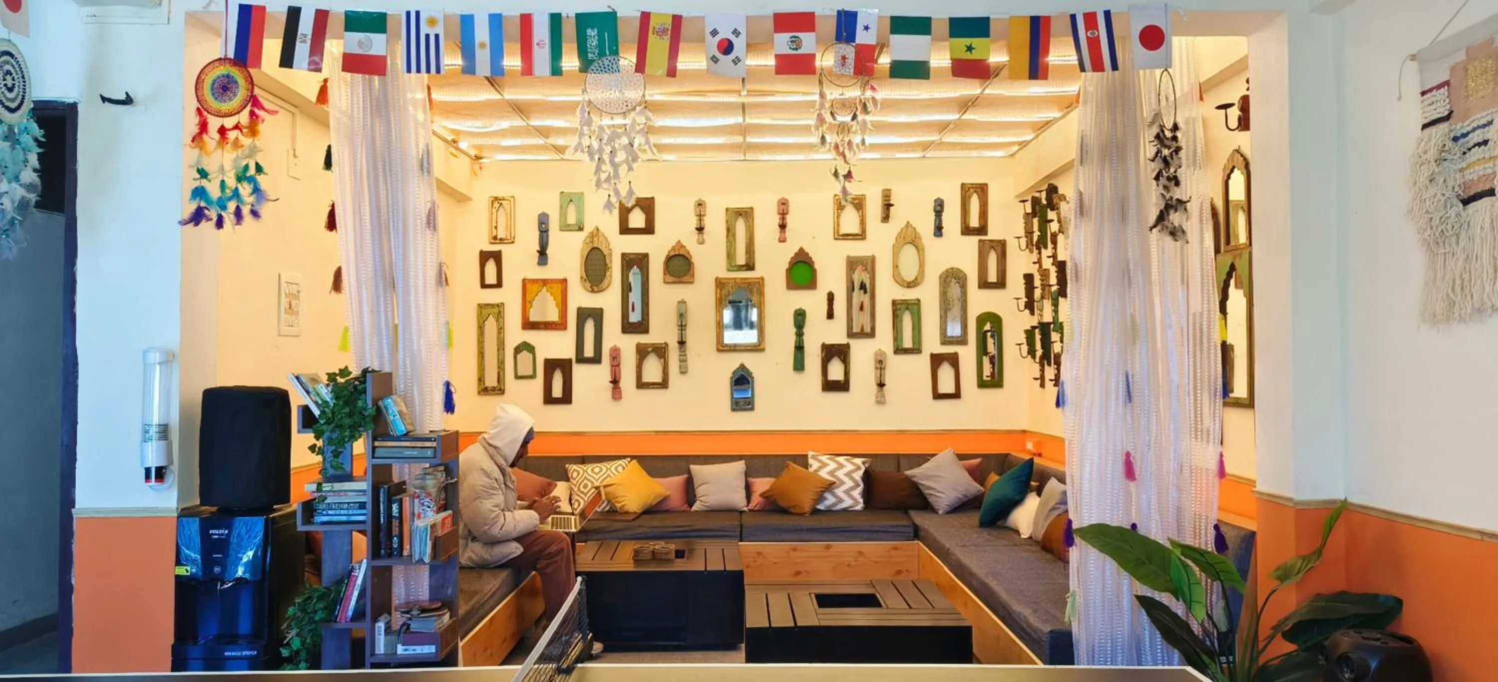 Lobby or reception in Kasol Hostel