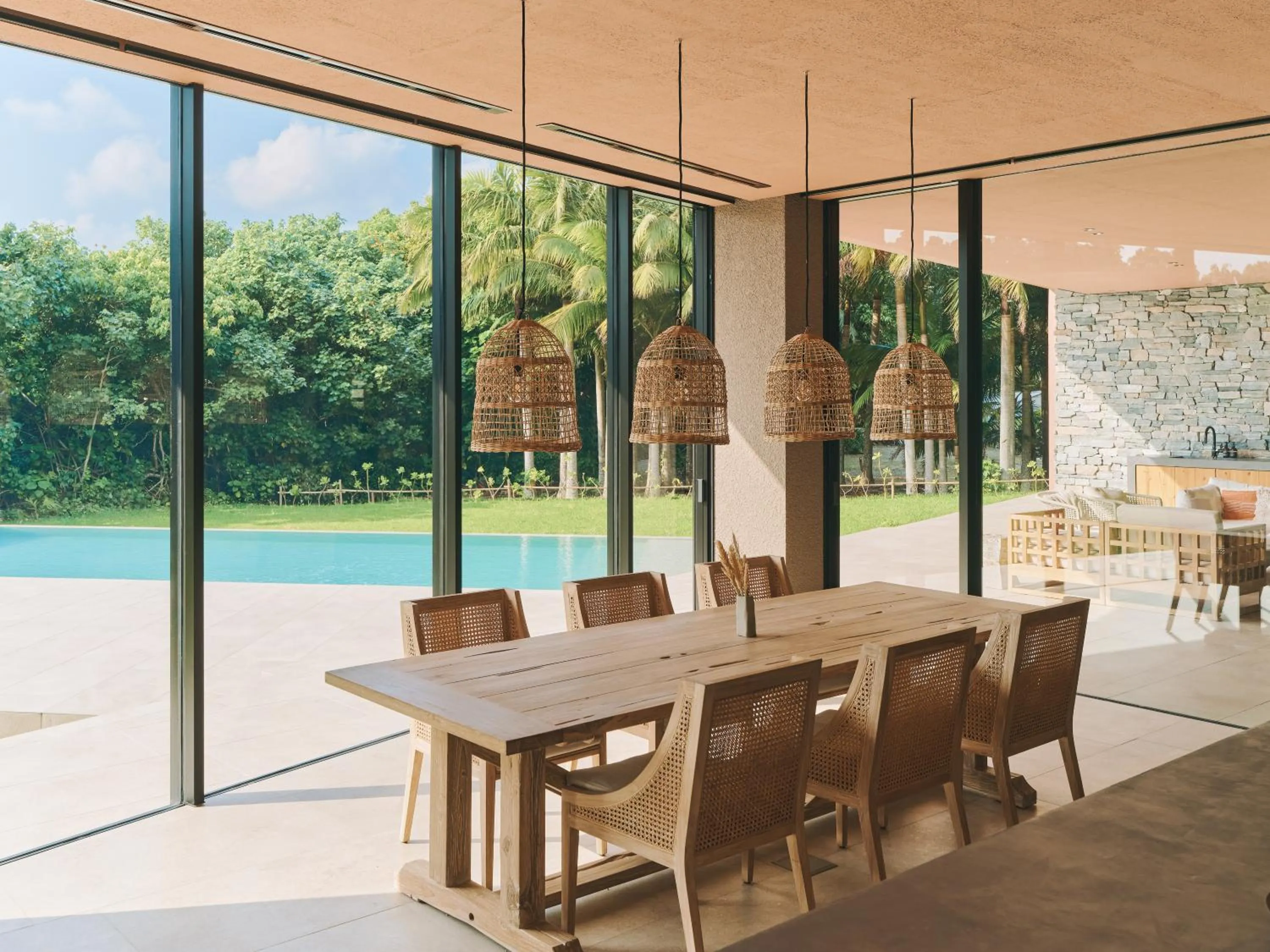 Dining area in Villa El Cielo Ishigaki