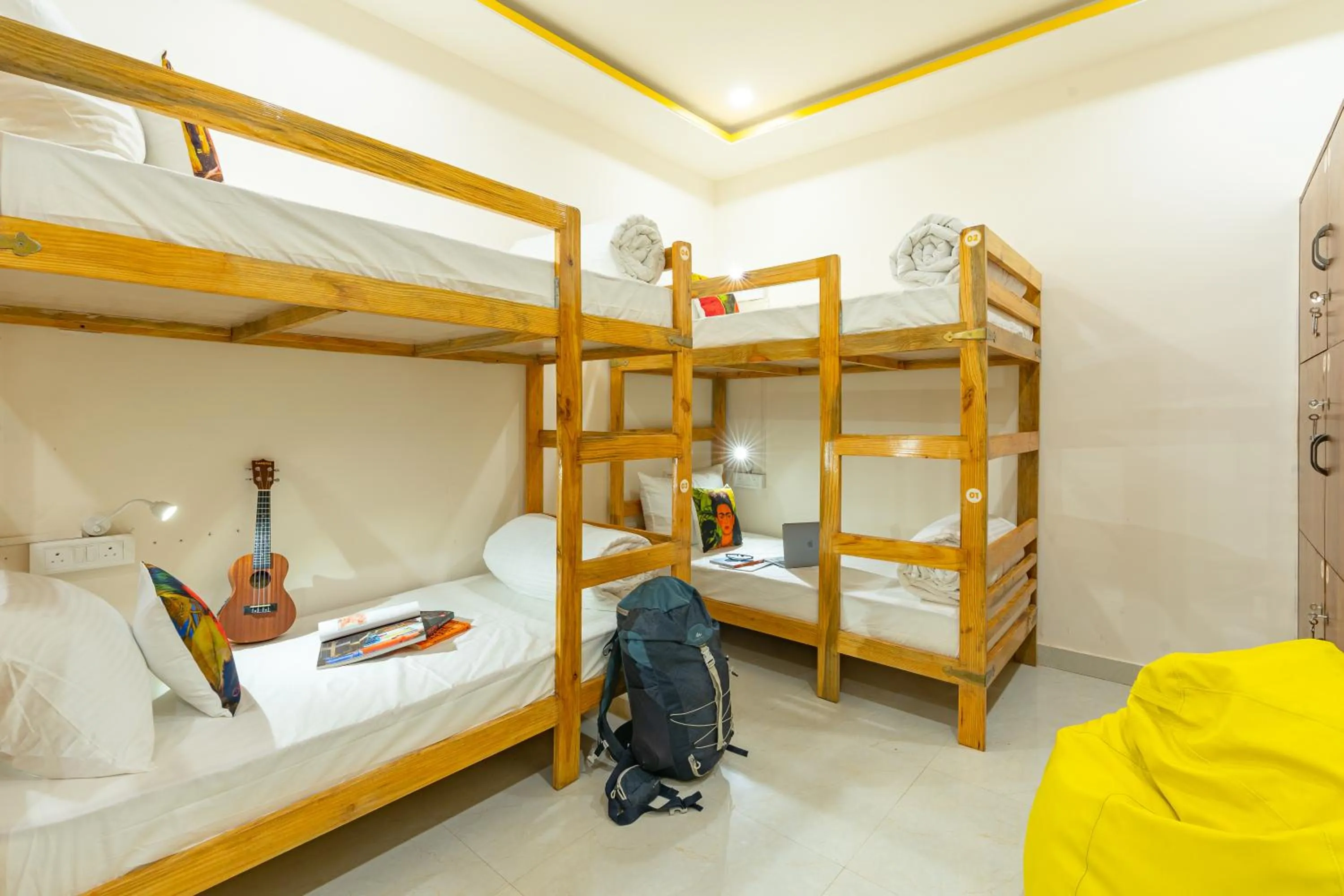 Bed in The Social Stays Jaipur formerly ArtBuzz