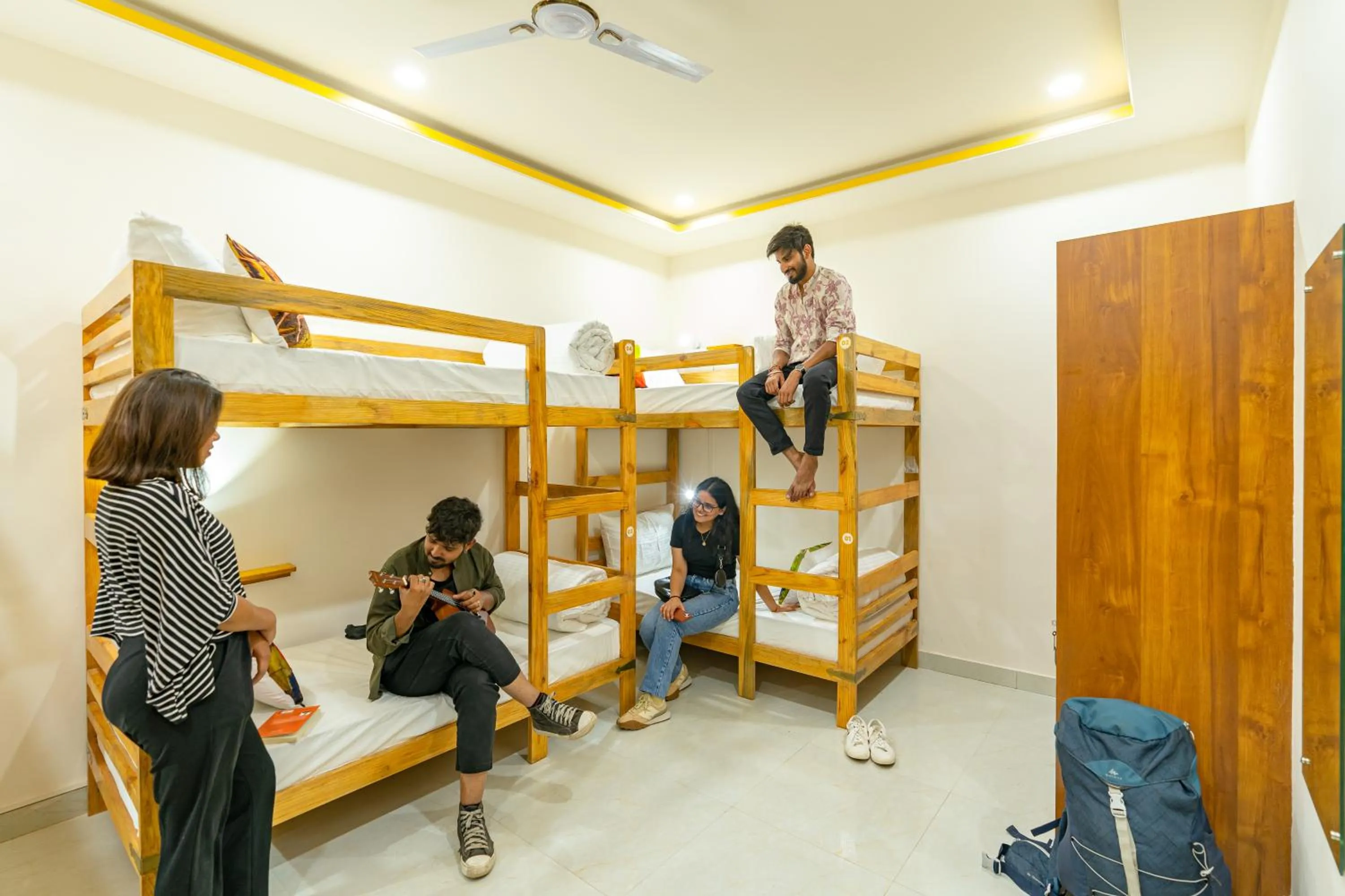 Bed in The Social Stays Jaipur formerly ArtBuzz