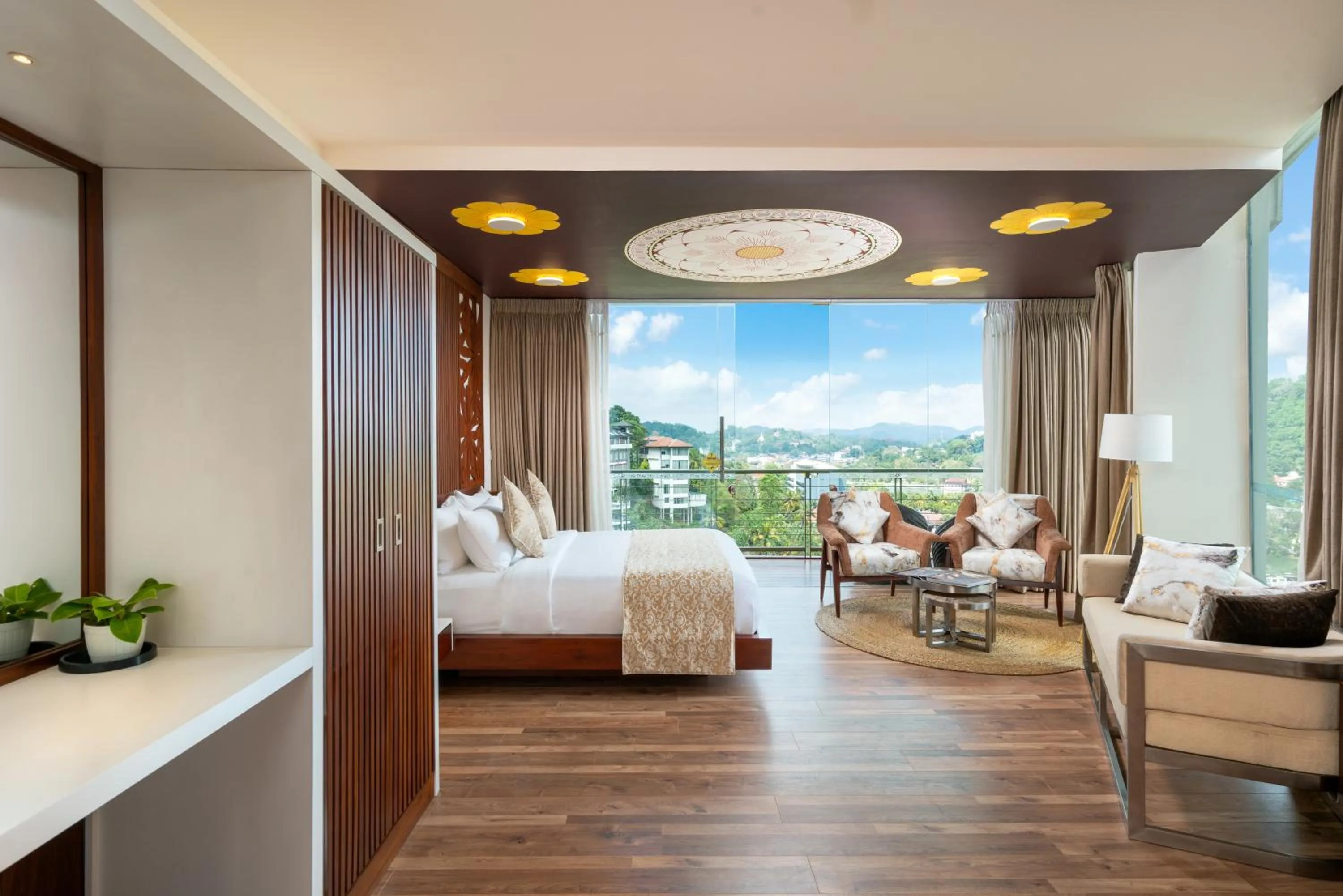 Bed in Grand Serendib Hotel