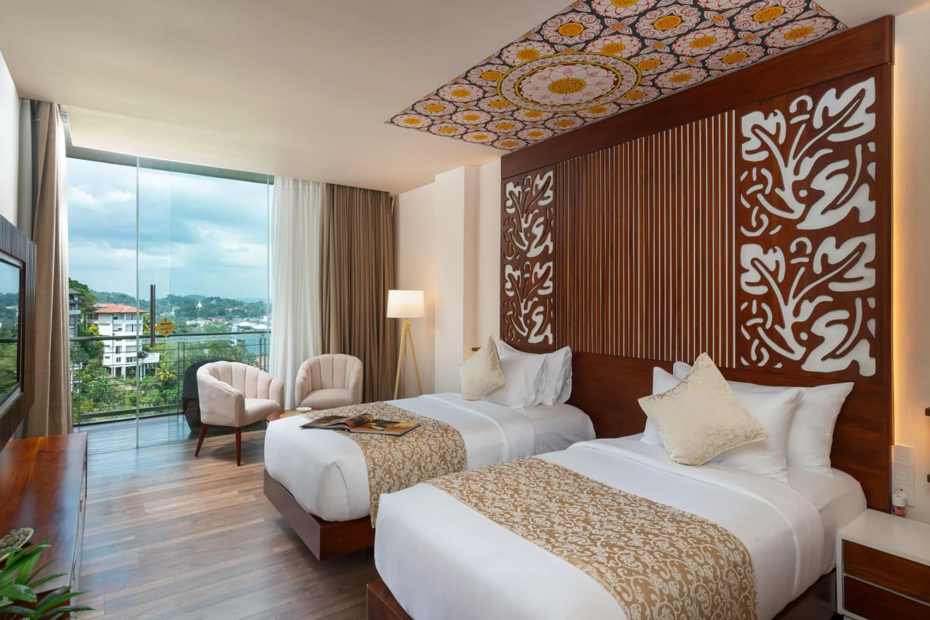 Bed in Grand Serendib Hotel