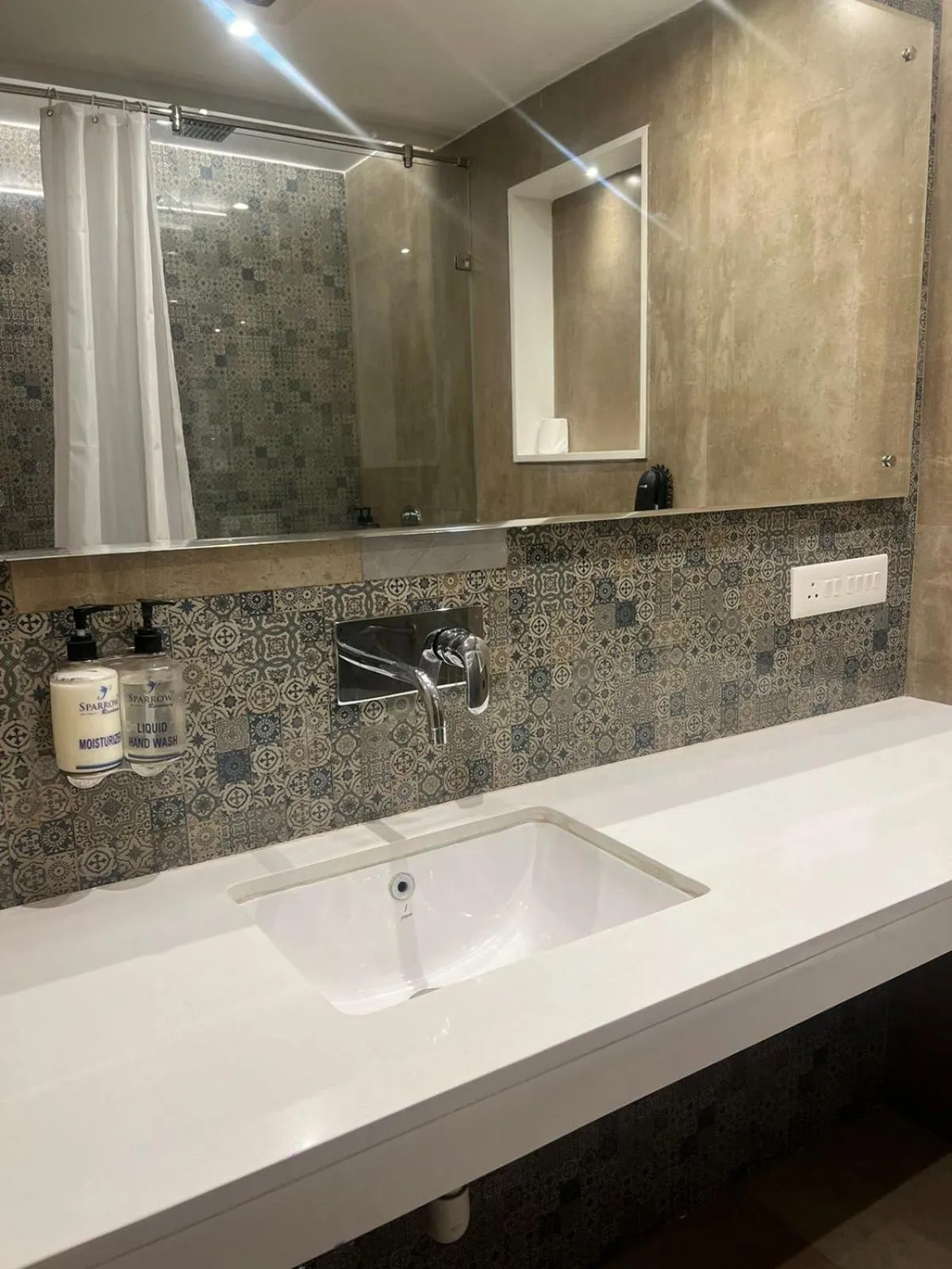 Bathroom in Sparrow Hotel Managed by Siara Sariska Alwar