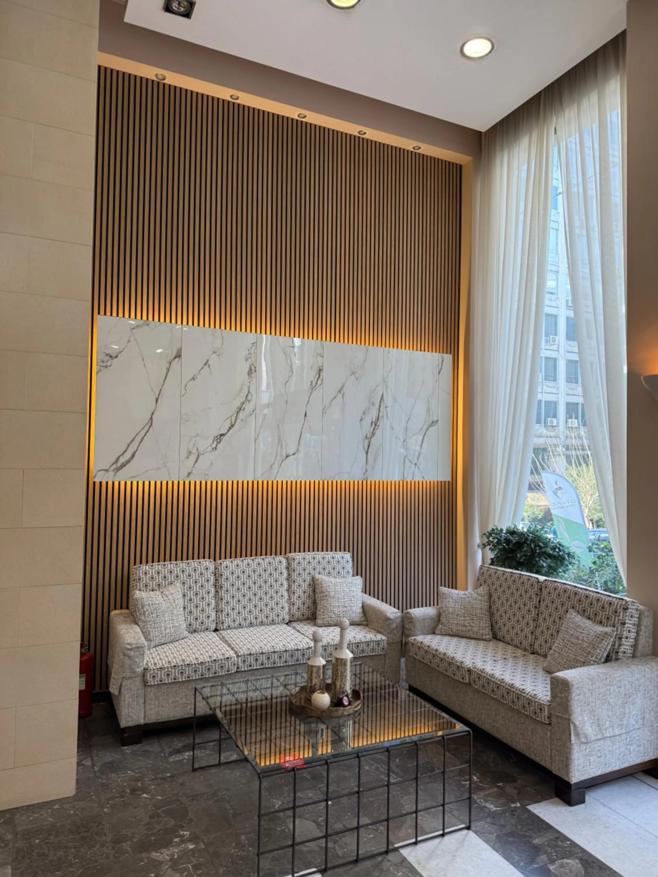 Seating area in Glaros Hotel