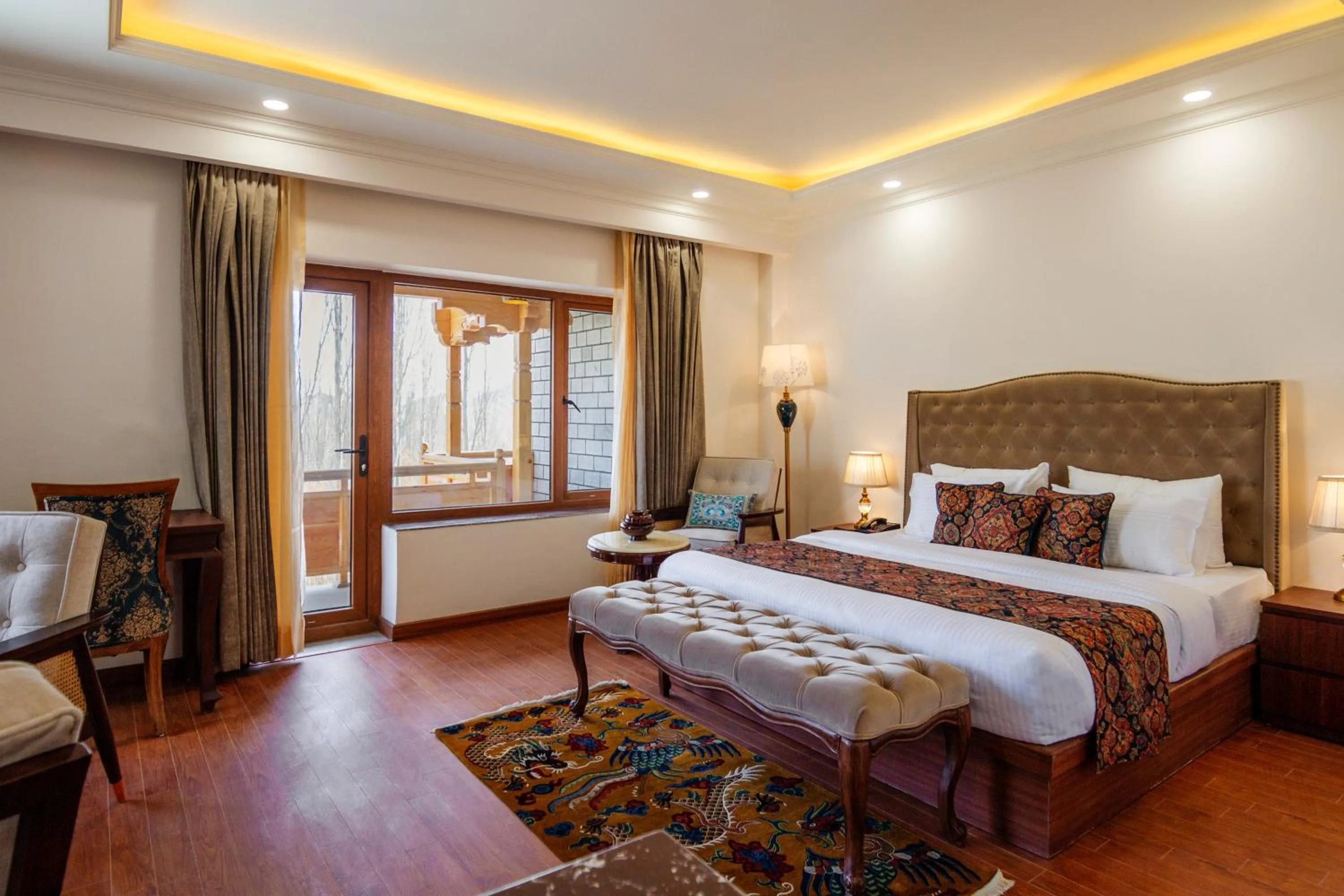Bed in Hotel Gyalpo Residency - A Mountain View Luxury Hotel in Leh