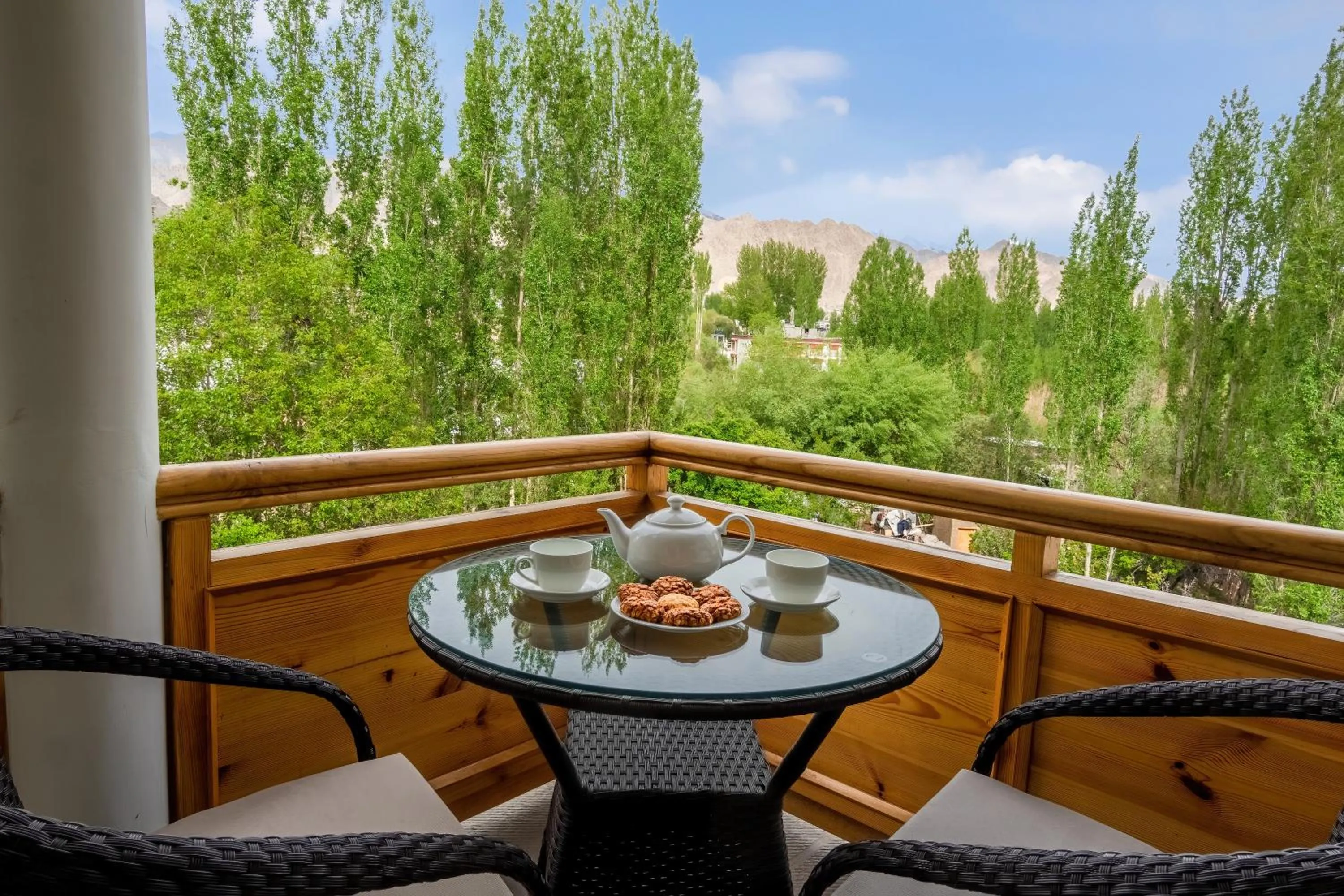 Balcony/Terrace in Hotel Gyalpo Residency - A Mountain View Luxury Hotel in Leh