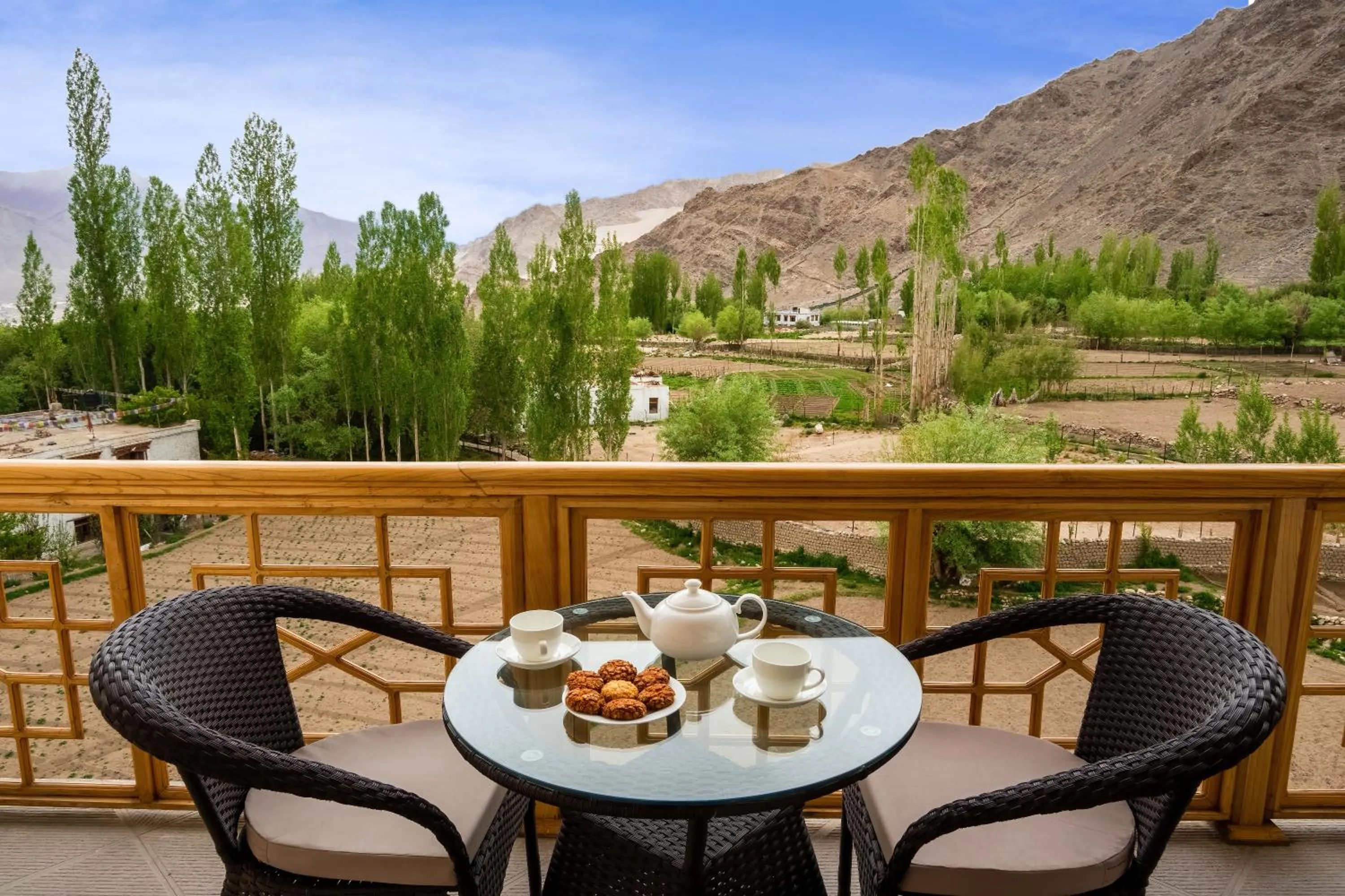 Balcony/Terrace in Hotel Gyalpo Residency - A Mountain View Luxury Hotel in Leh