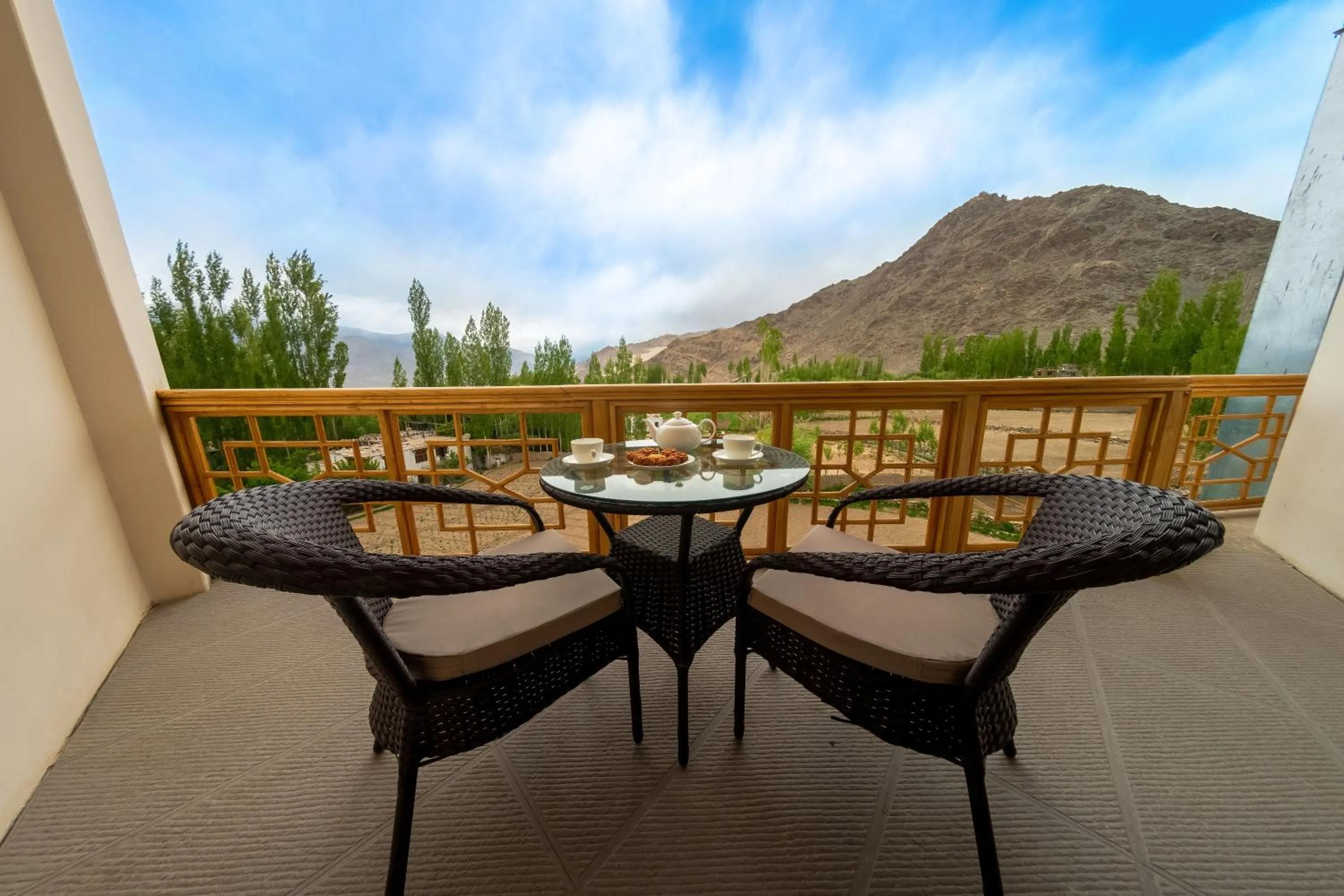 Balcony/Terrace in Hotel Gyalpo Residency - A Mountain View Luxury Hotel in Leh