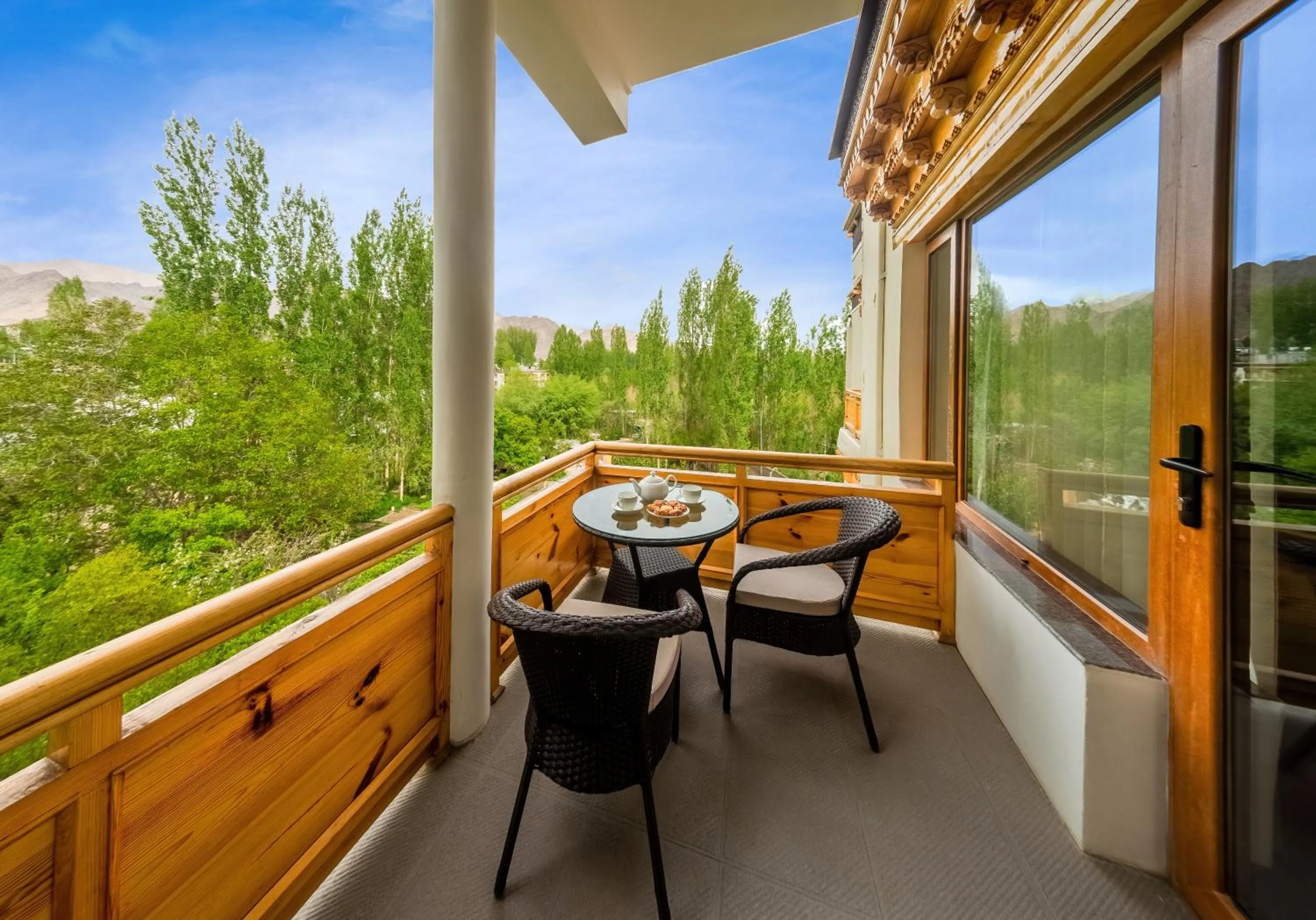 Balcony/Terrace in Hotel Gyalpo Residency - A Mountain View Luxury Hotel in Leh