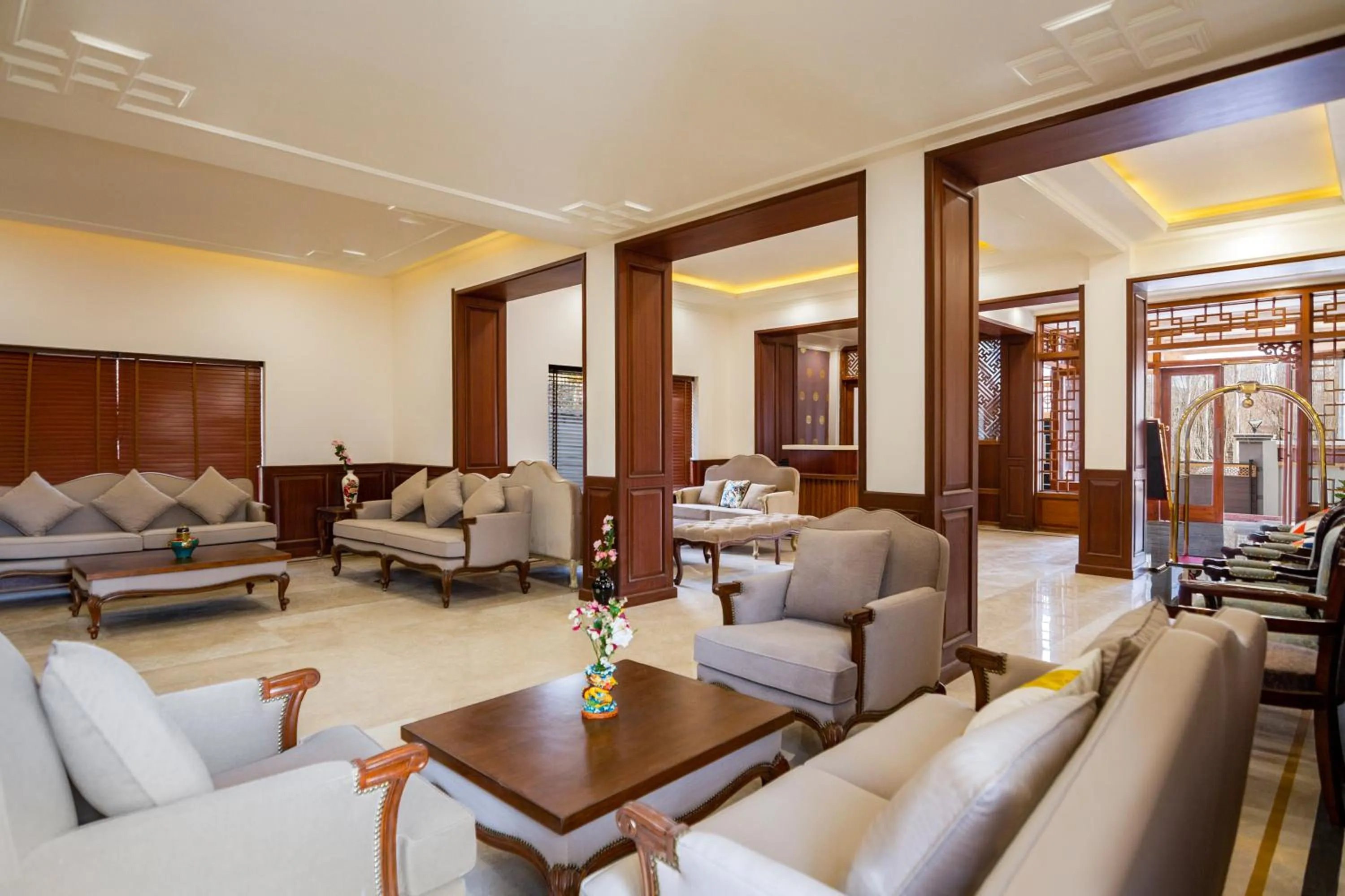 Living room in Hotel Gyalpo Residency - A Mountain View Luxury Hotel in Leh