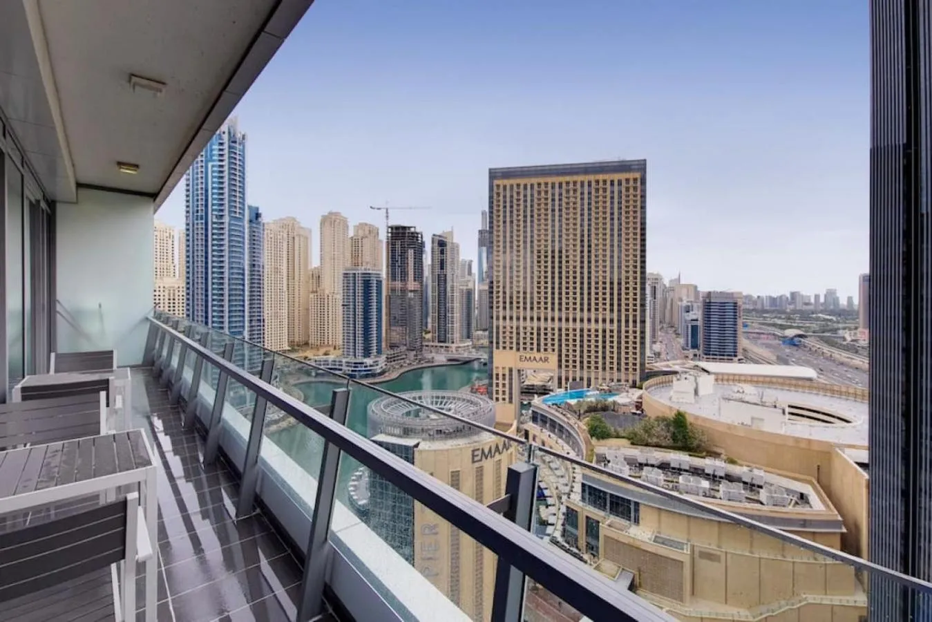 Balcony/Terrace in Silverene Tower B, Dubai Marina - Vibrant Two Bedroom