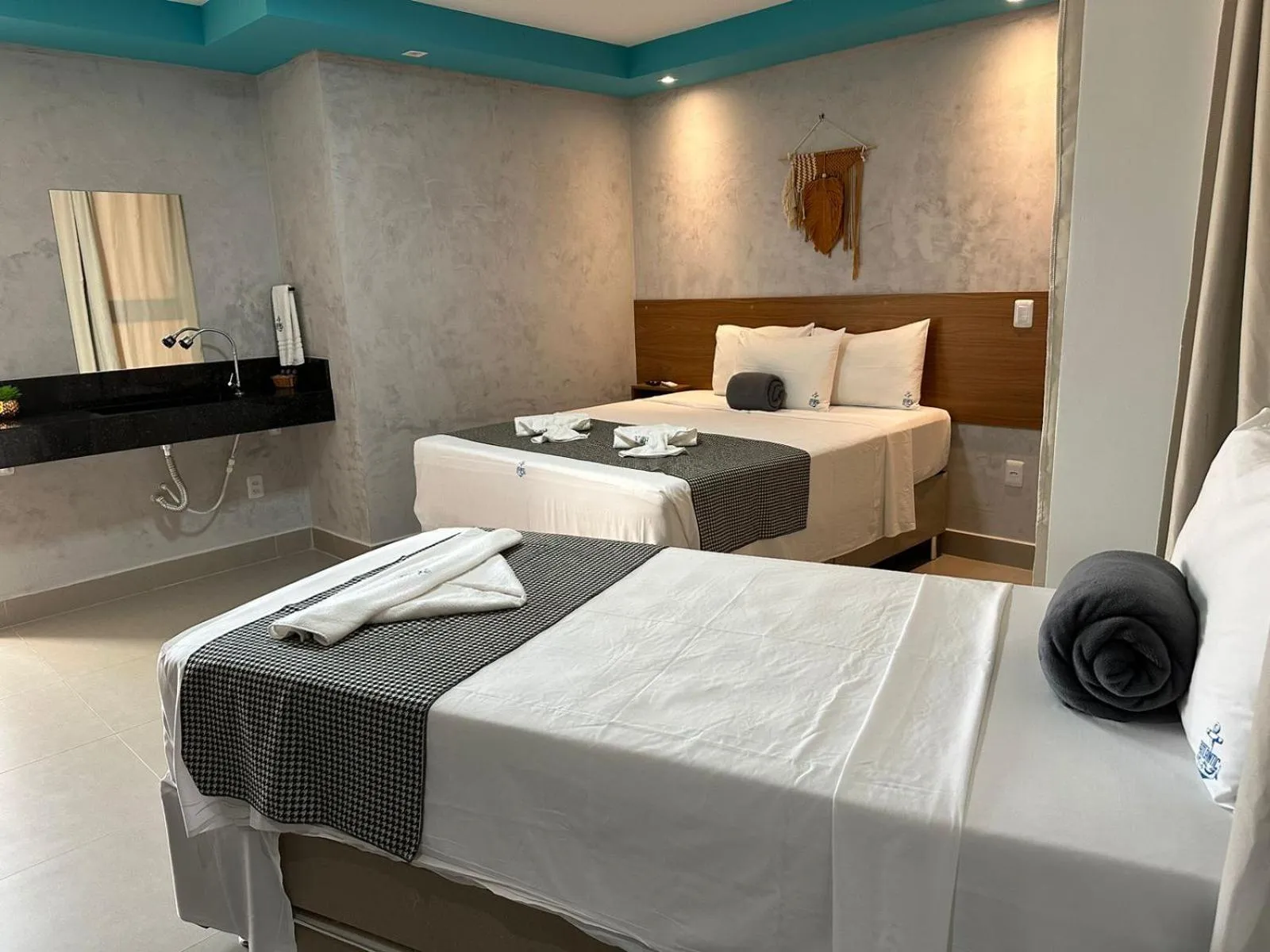 Bedroom, Bed in Pousada Atlantic