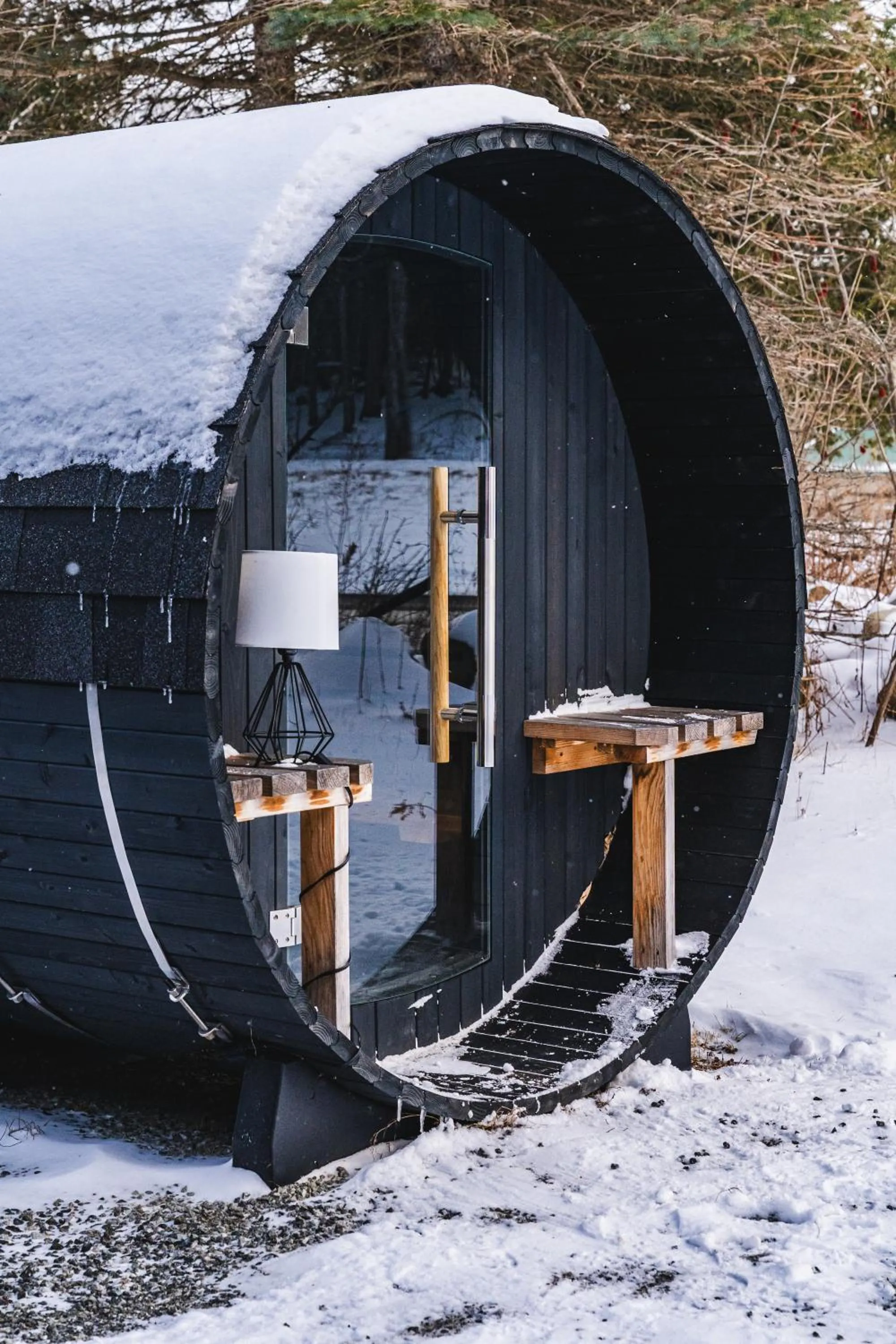 Sauna in Wolfjaw Lodge