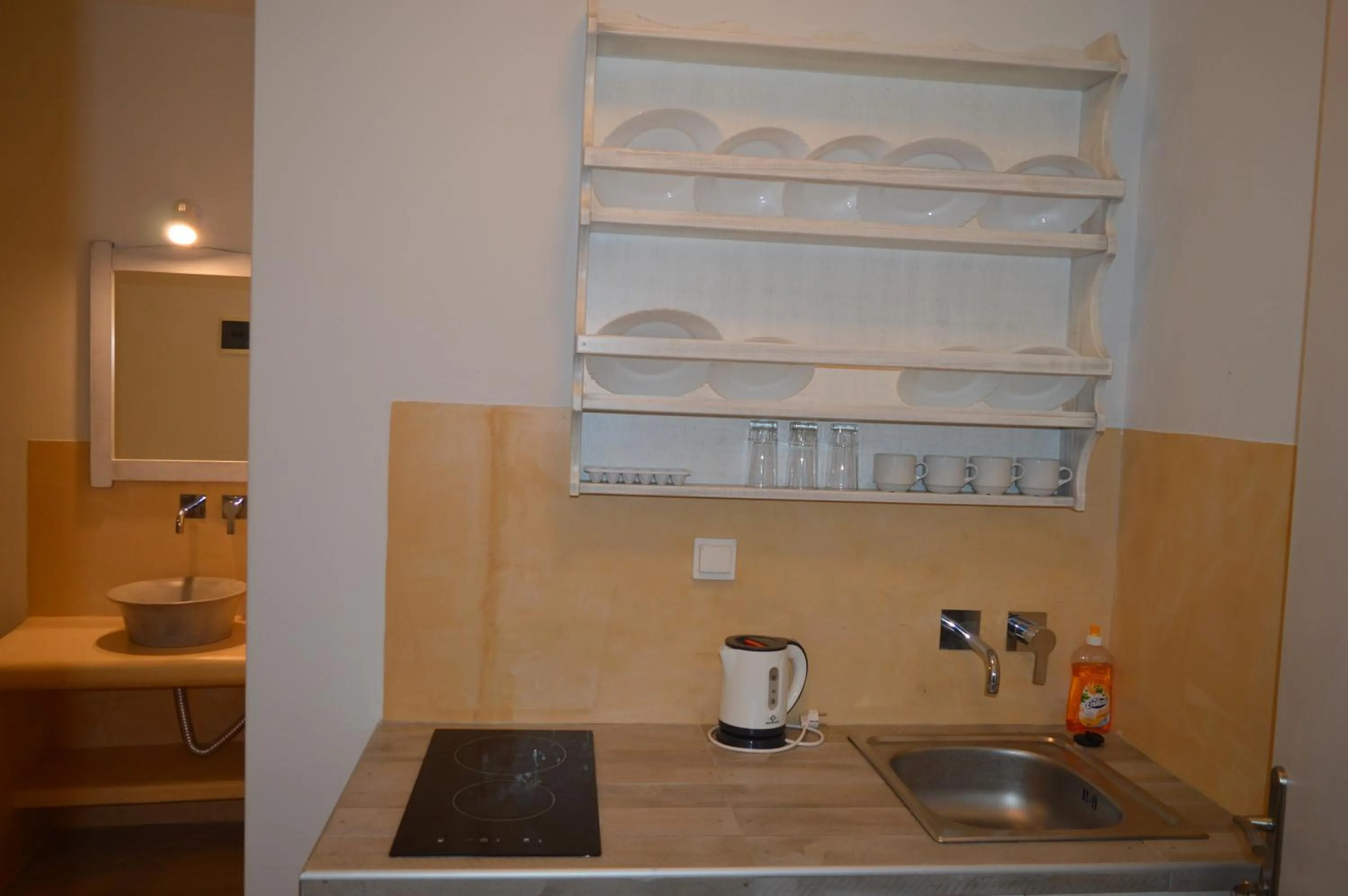 Kitchen or kitchenette in Agios Prokopios Hotel