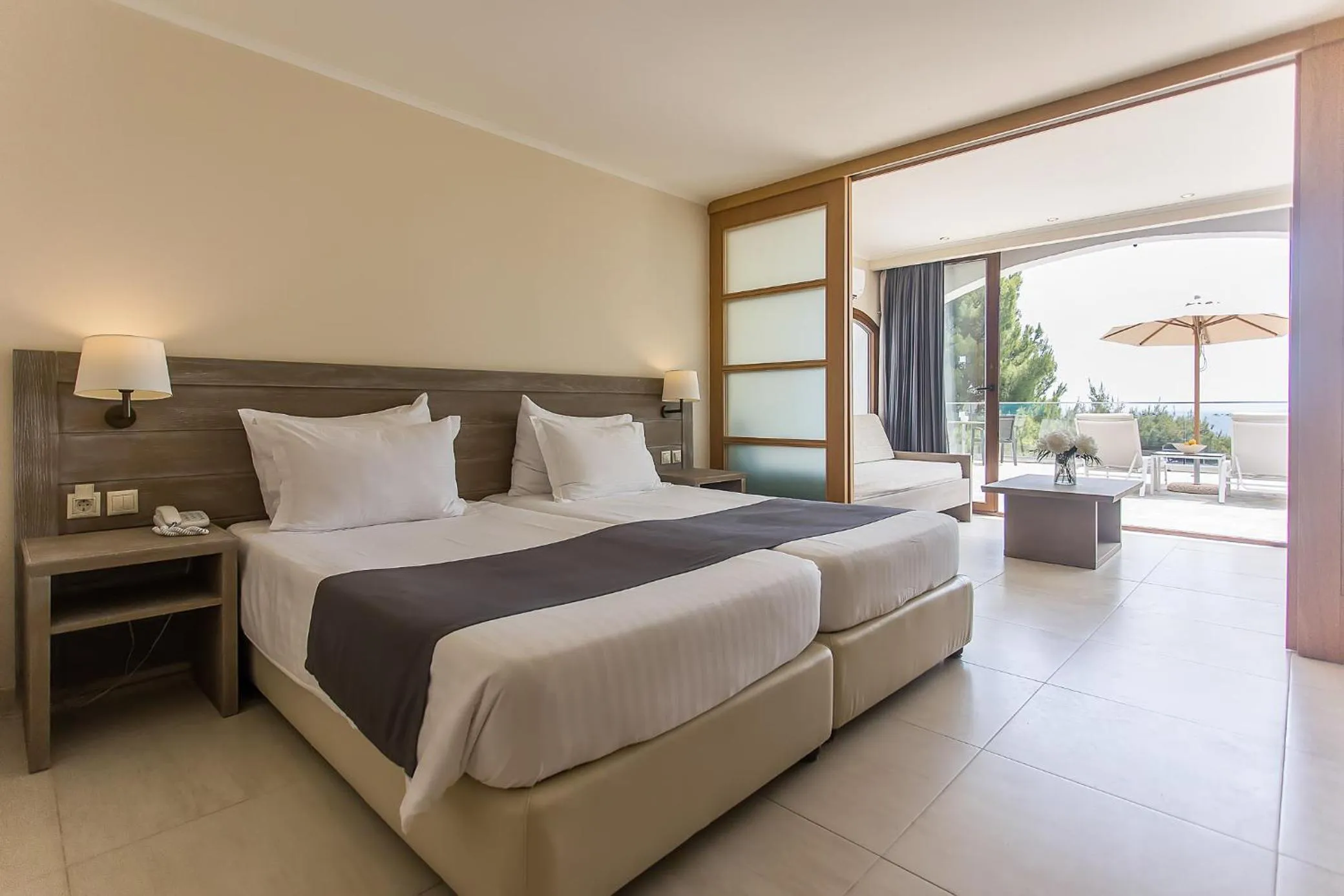 Bedroom, Bed in Corfu Holiday Palace