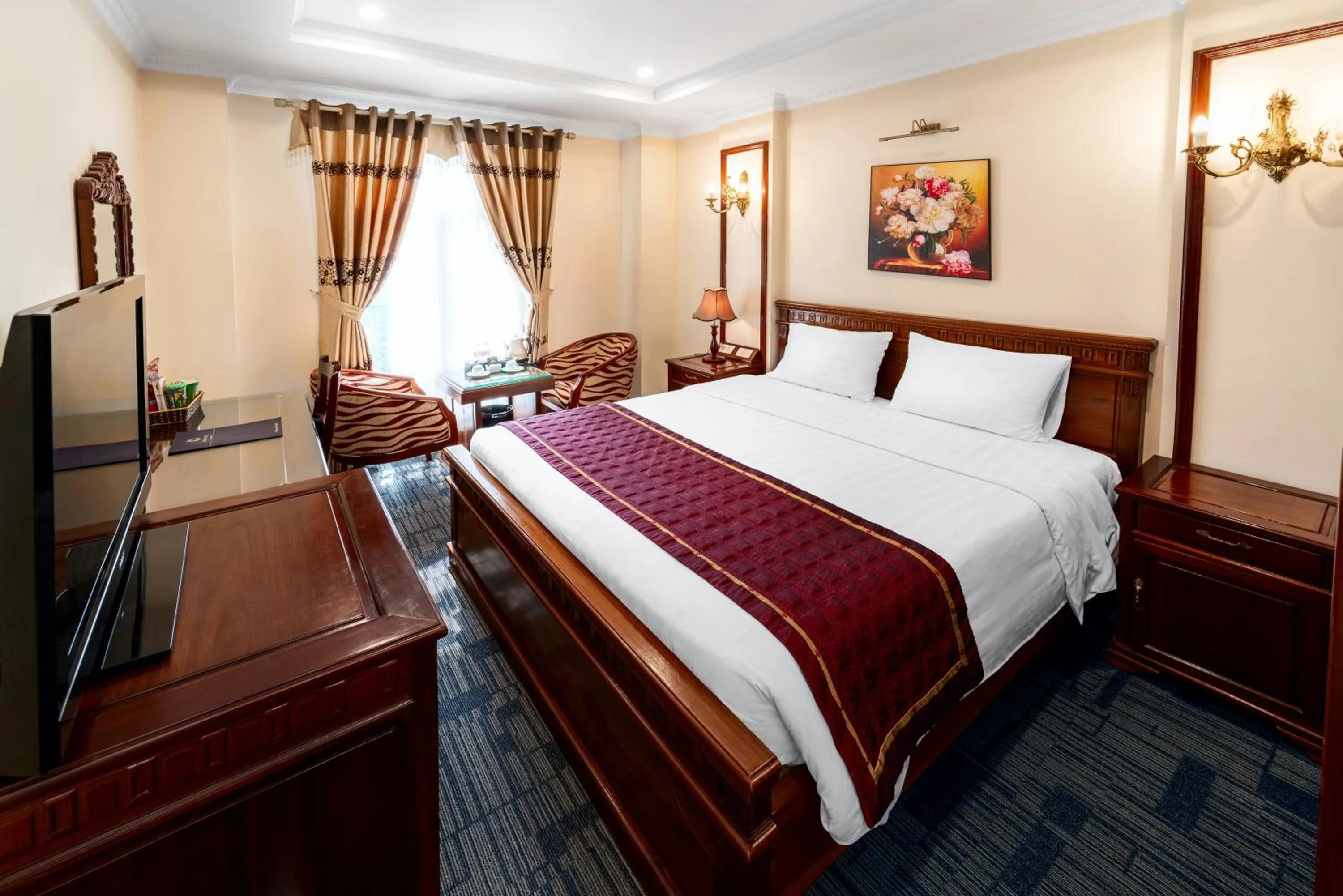 Bed in EDEN HOTEL HÀ NỘI