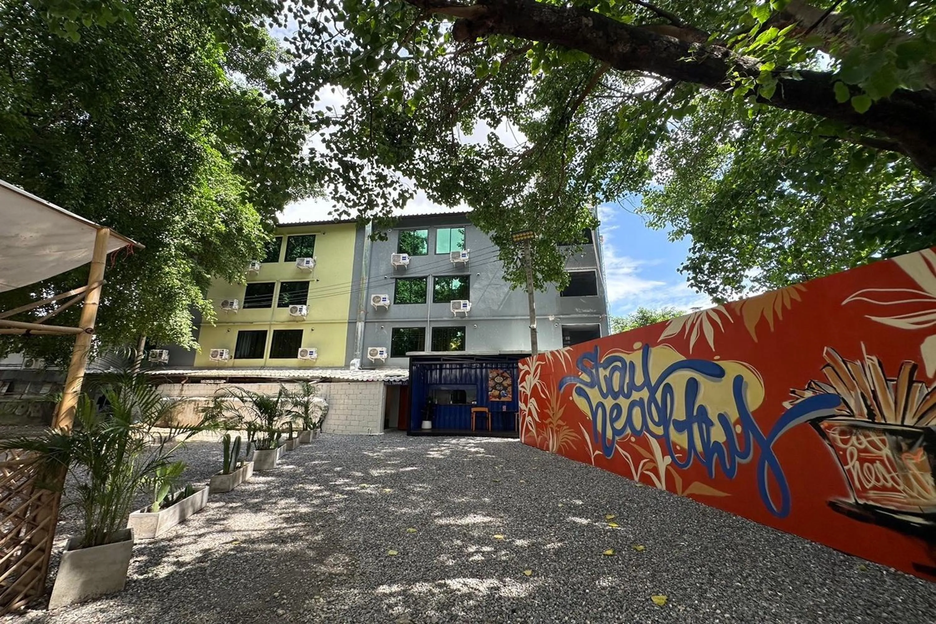 Property building in BW Studios thai art style