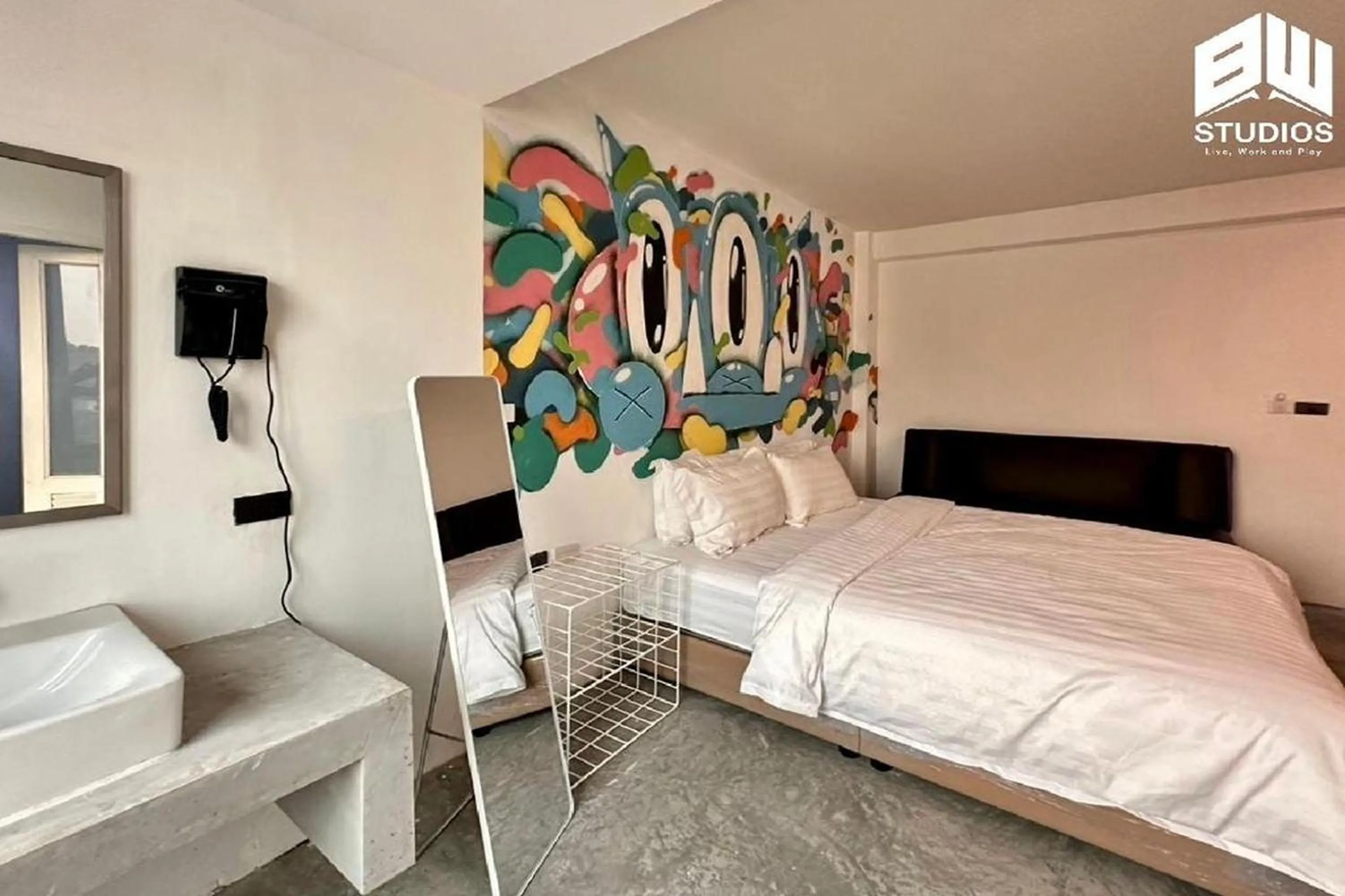 Bedroom, Bed in BW Studios thai art style