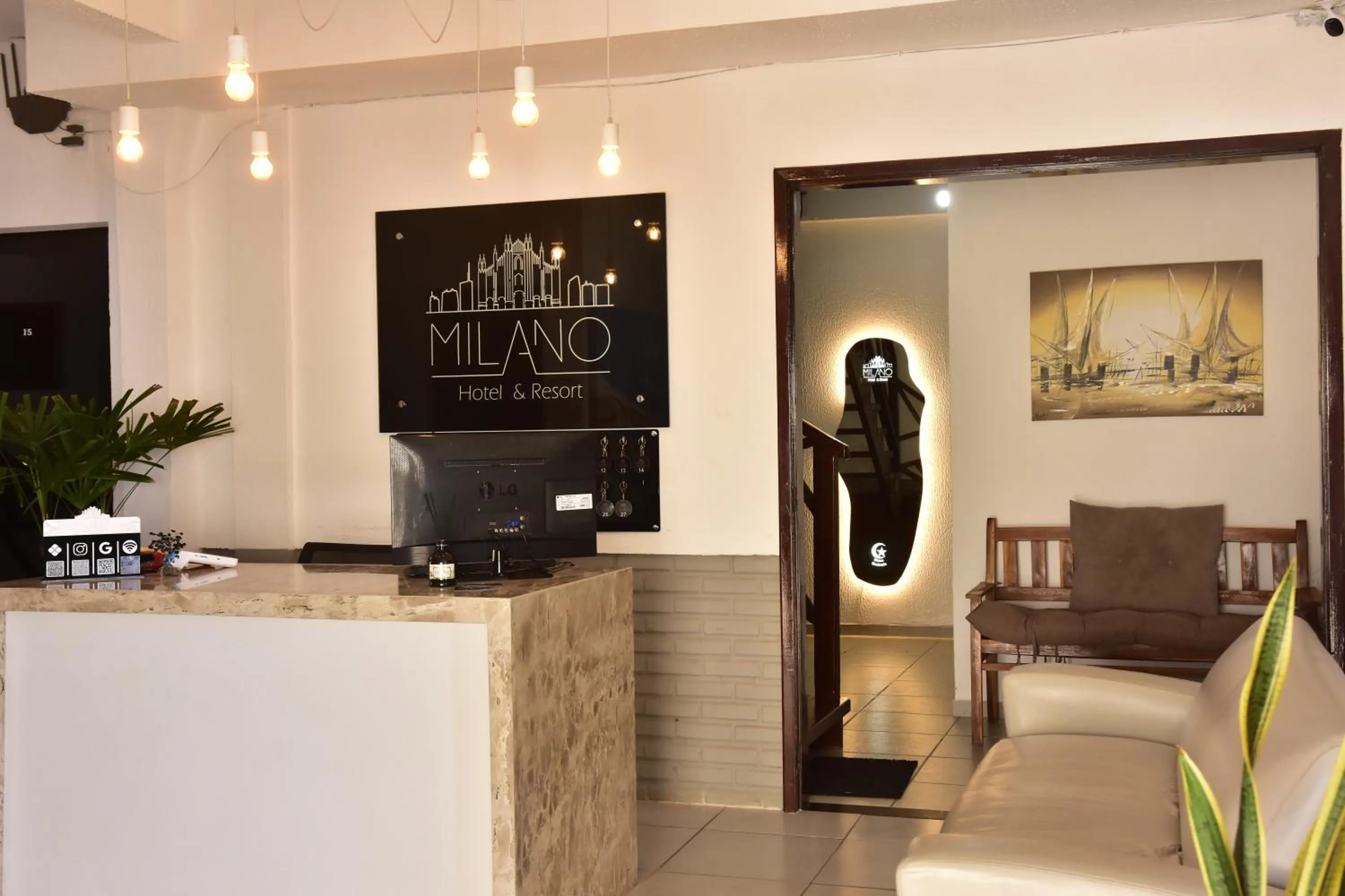 Lobby or reception in Milano Hotel Pousada Canoa Quebrada