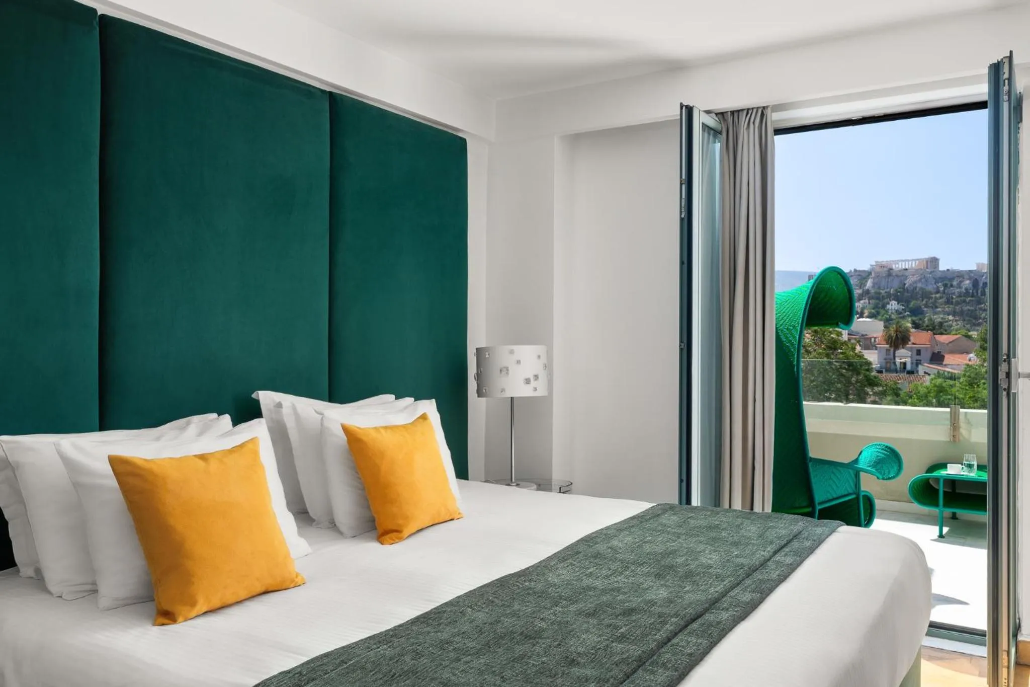 View (from property/room), Bed in Athenaeum Eridanus Luxury Hotel