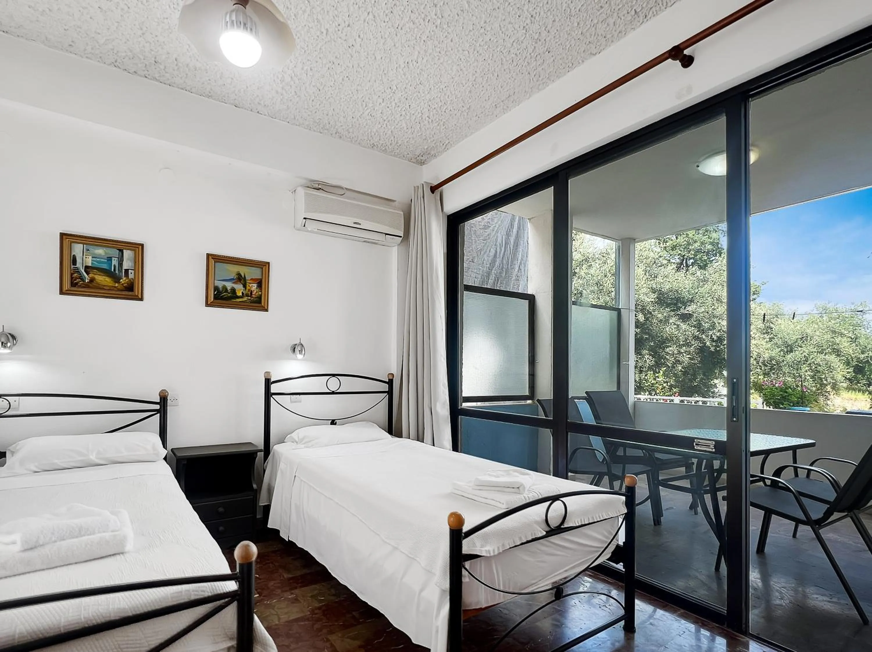 Bed in Corfu Andromaches Holiday Apartments