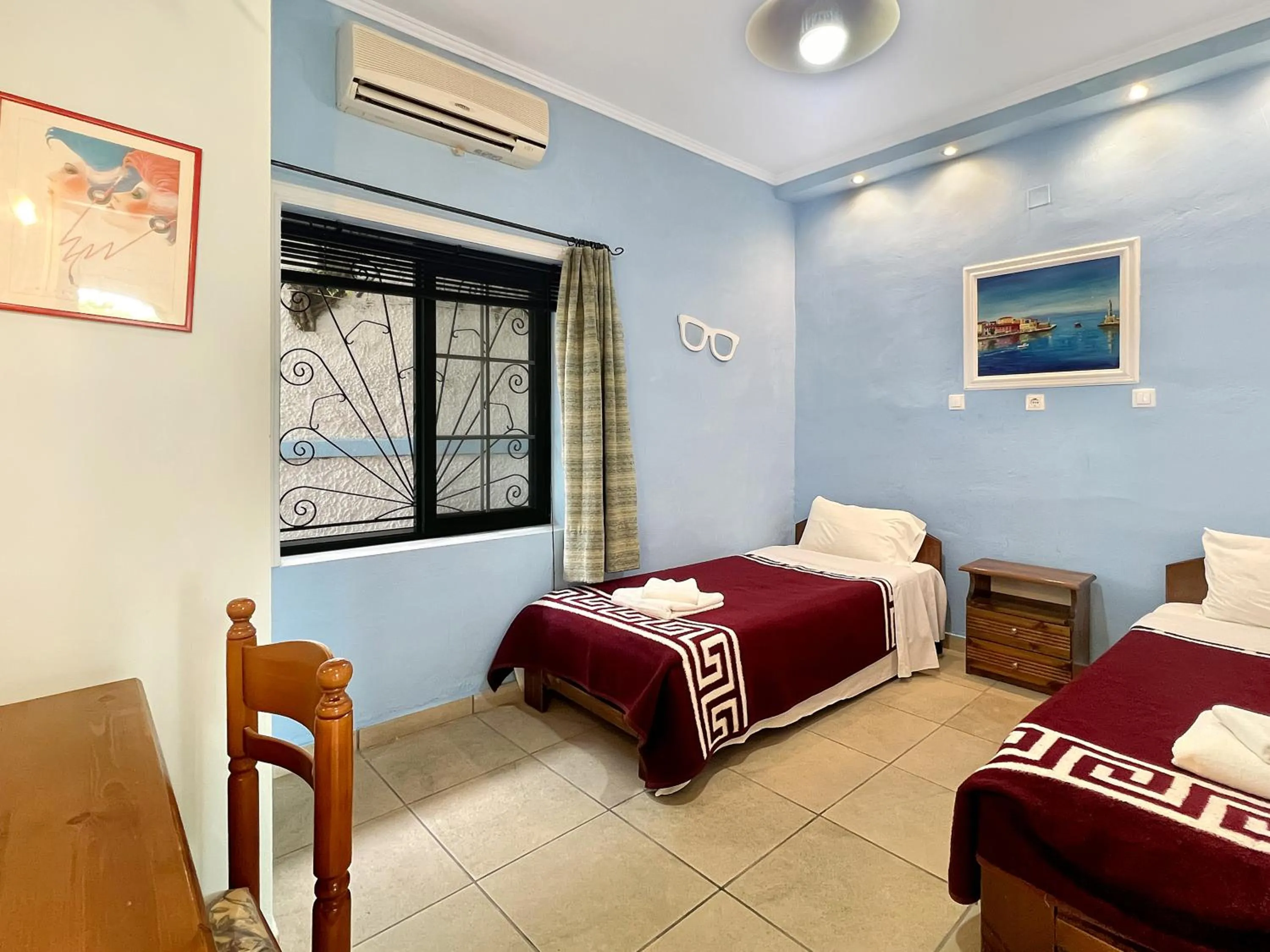 Bed in Corfu Andromaches Holiday Apartments